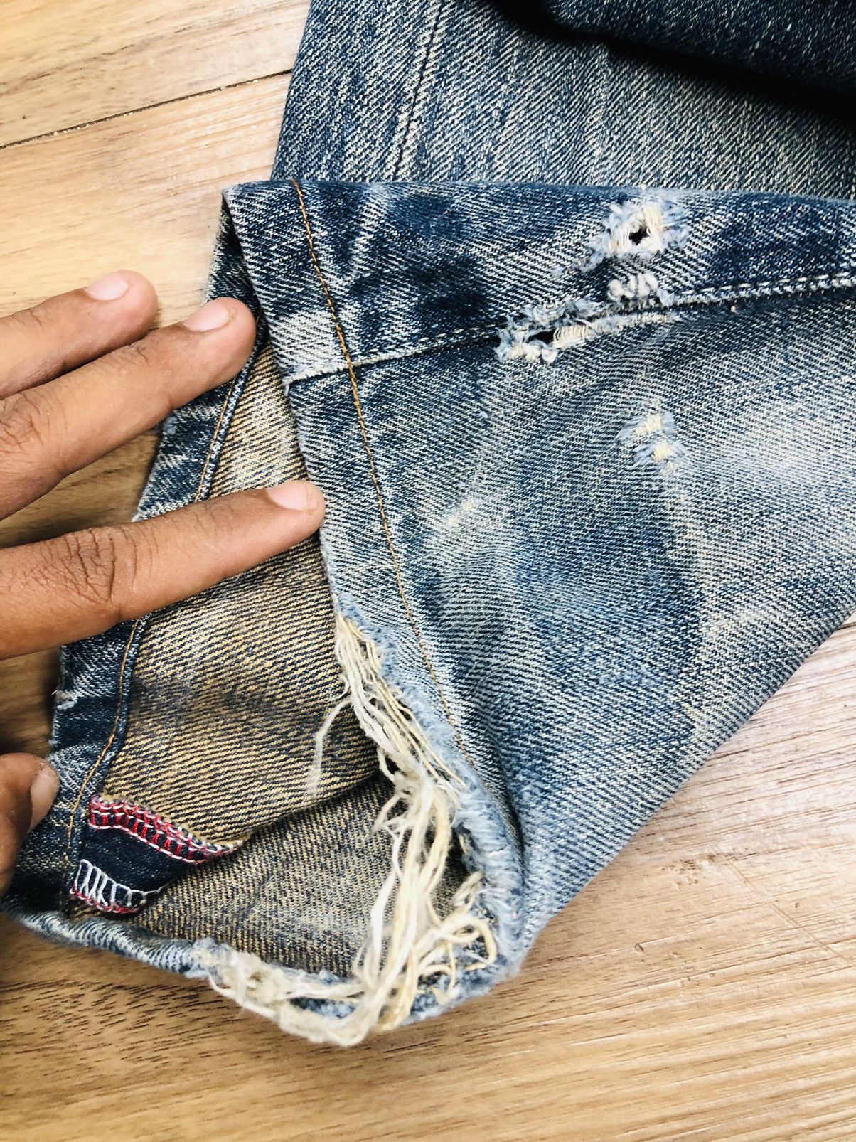 Japanese Brand Denim Craft Distressed Jeans (33) Size US 33 - 18 Thumbnail