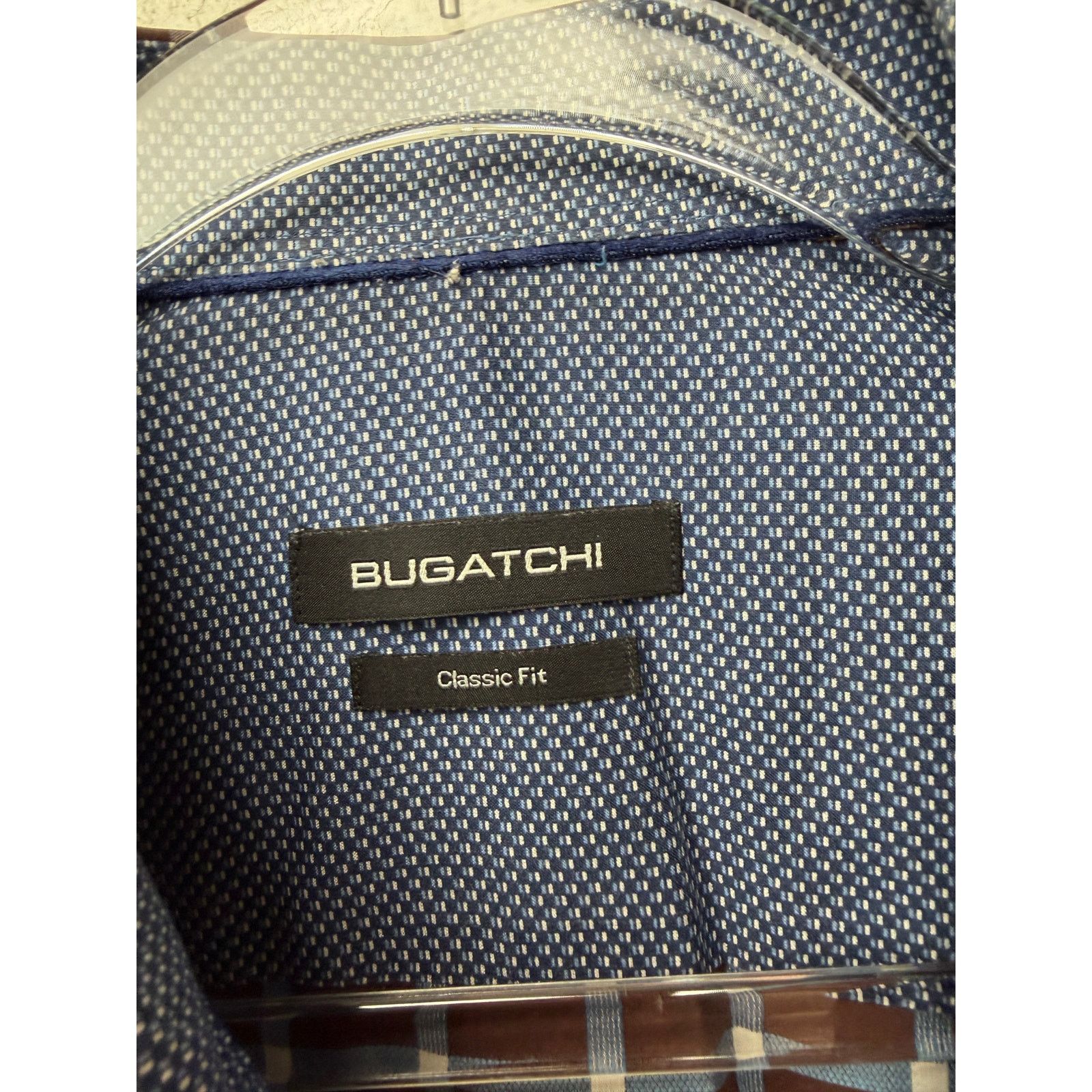 BUGATCHI Bugatchi Plaid Button Front Long Sleeve Shirt L Blue Brown Size US L / EU 52-54 / 3 - 10 Thumbnail