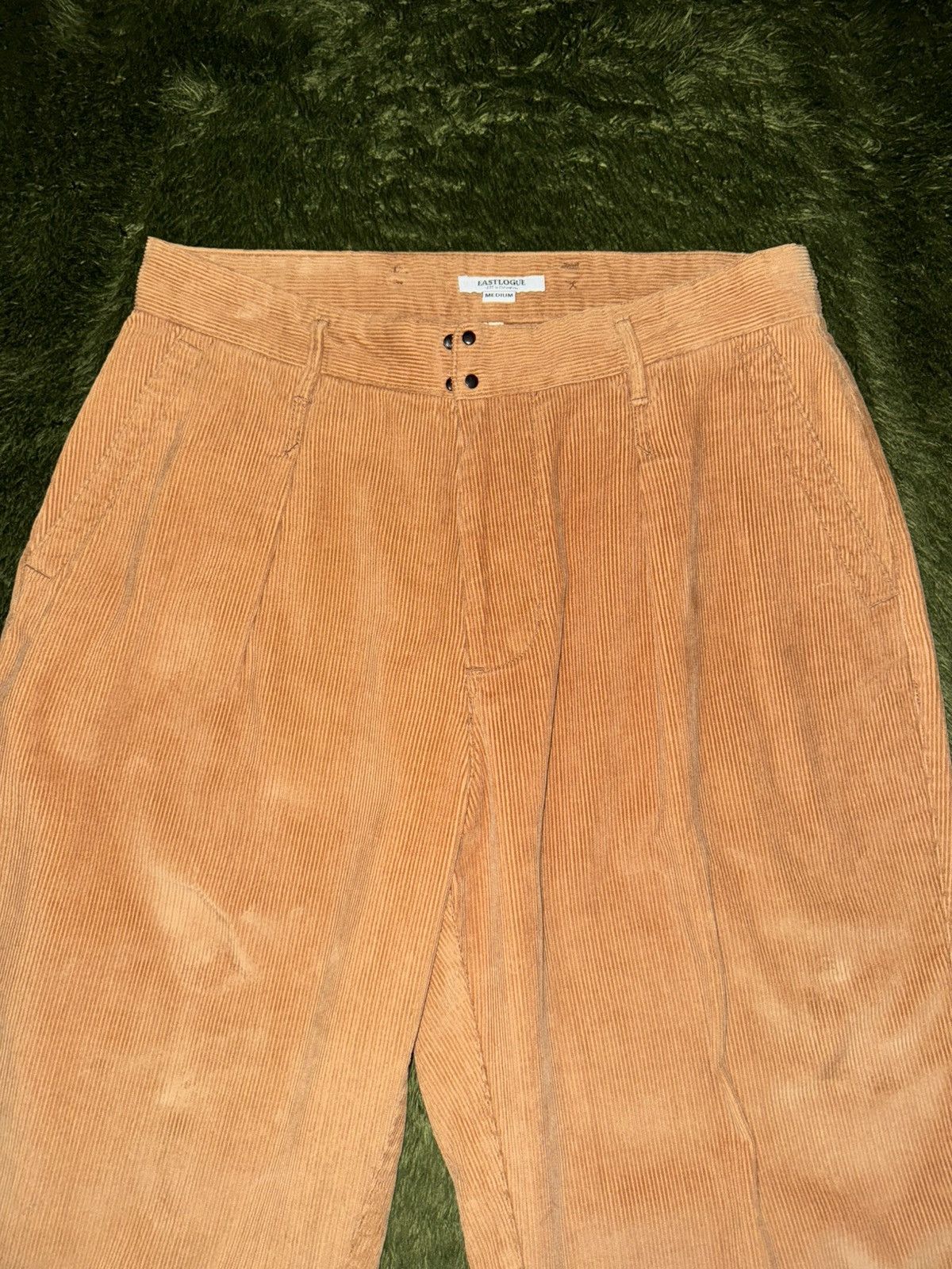 EASTLOGUE [M] Eastlogue Relax Fit Pleated Corduroy Trouser Light Brown Size US 32 / EU 48 - 5 Thumbnail