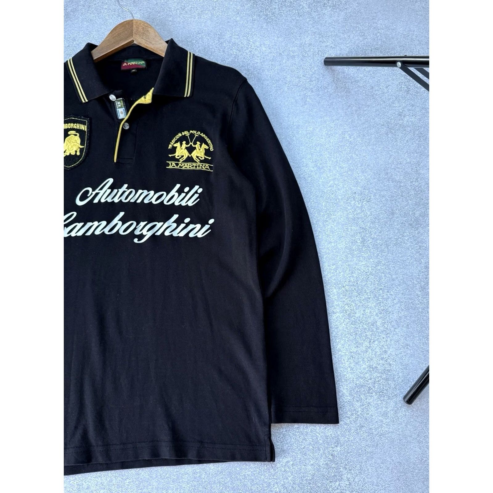 La Martina La Martina Automobili Lamborghini Racing Long Sleeve Shirt Mens M Black Vintage Size US M / EU 48-50 / 2 - 4 Thumbnail