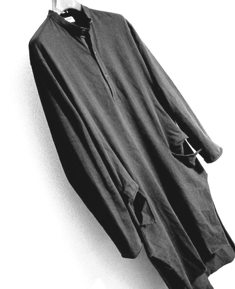 image of Yohji Yamamoto Aw15 Pullover Long Shirt in Black, Men's (Size Medium)
