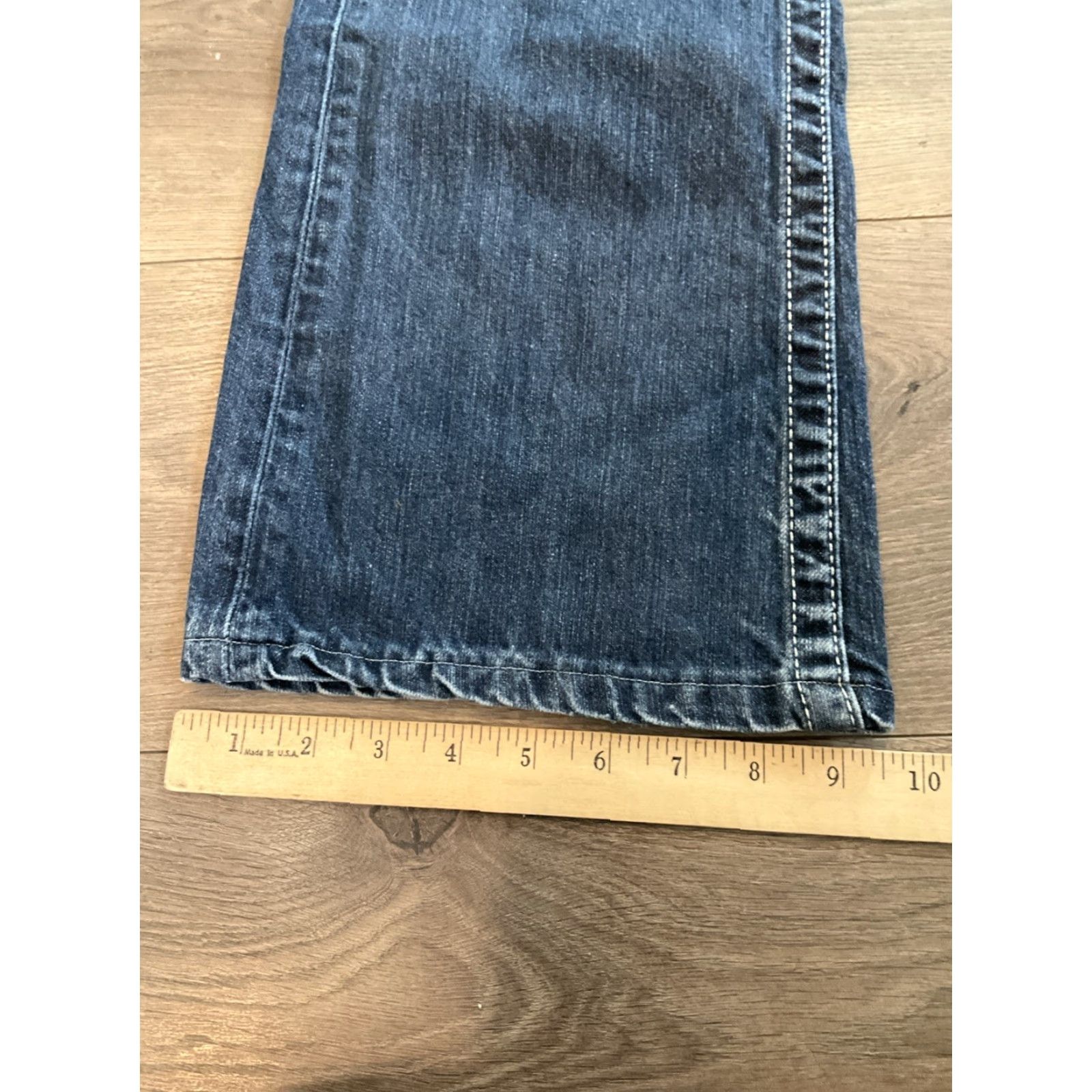 True Religion True Religion Jeans Womens Joey Twisted Flare Mid Rise 5-Pocket Denim USA Size 33 Blue Dark Wash 100% Cotton Logo Embroidered Zipper Button N/A Size 24" / US 00 / IT 34 - 3 Thumbnail