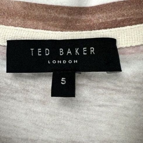 Ted Baker Ted Baker Mens Polo Shirt 5 XL Brown Striped Cotton Short Sleeve Rugby Golf Polo Shirt Mens 5 XL Brown Striped Cotton Casual Short Sleeve Mens Size US XL / EU 56 / 4 - 4 Thumbnail