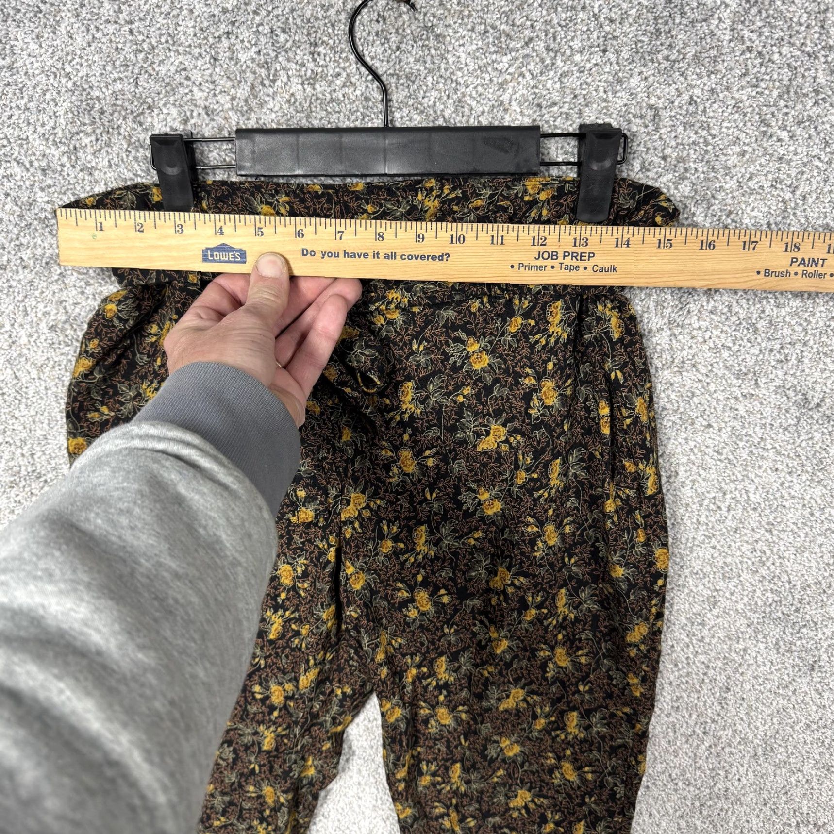 Vintage Jules & Leopold Paperbag Waist Pants L Dark Floral Boho Indie Casual Feminine Size 36" / US 14 / IT 50 - 2 Thumbnail