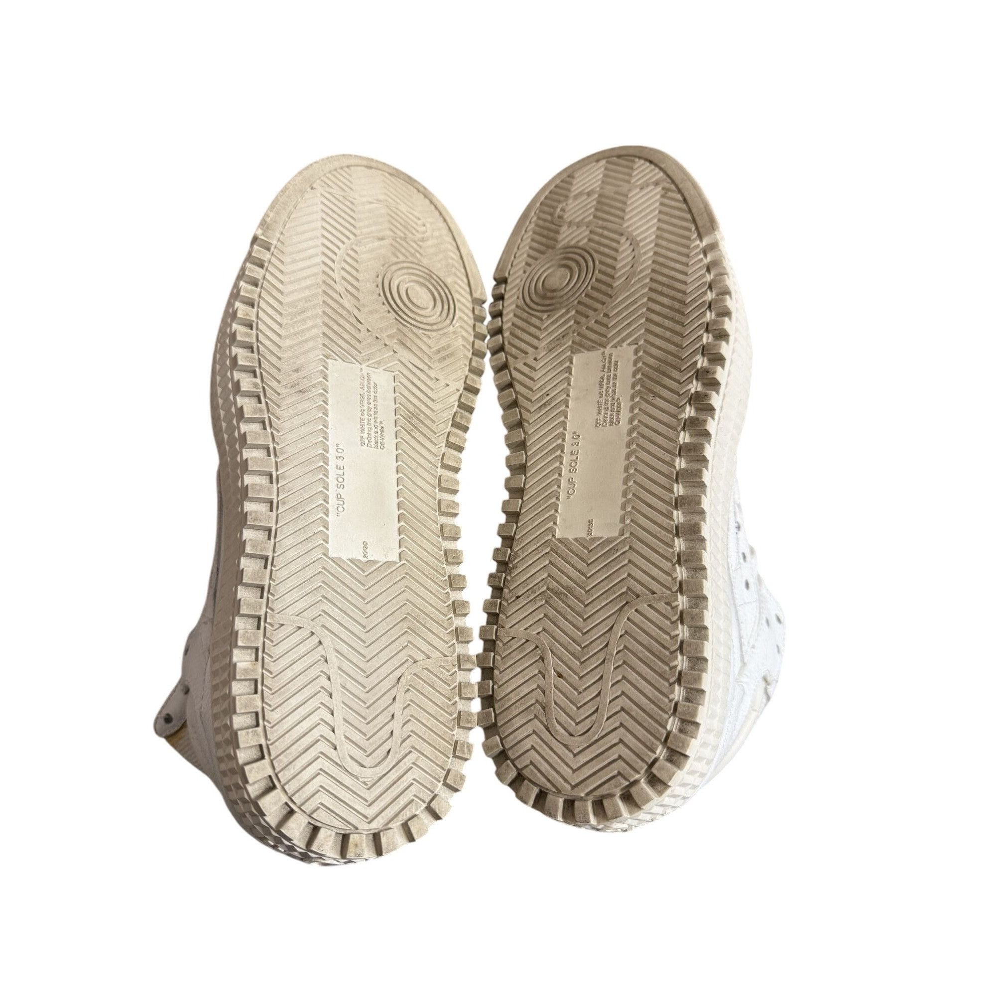 Off-White Off-White Cup Sole 3.0 High-Top Sneakers White/Orange EU 38 Size US 8 / IT 38 - 12 Thumbnail