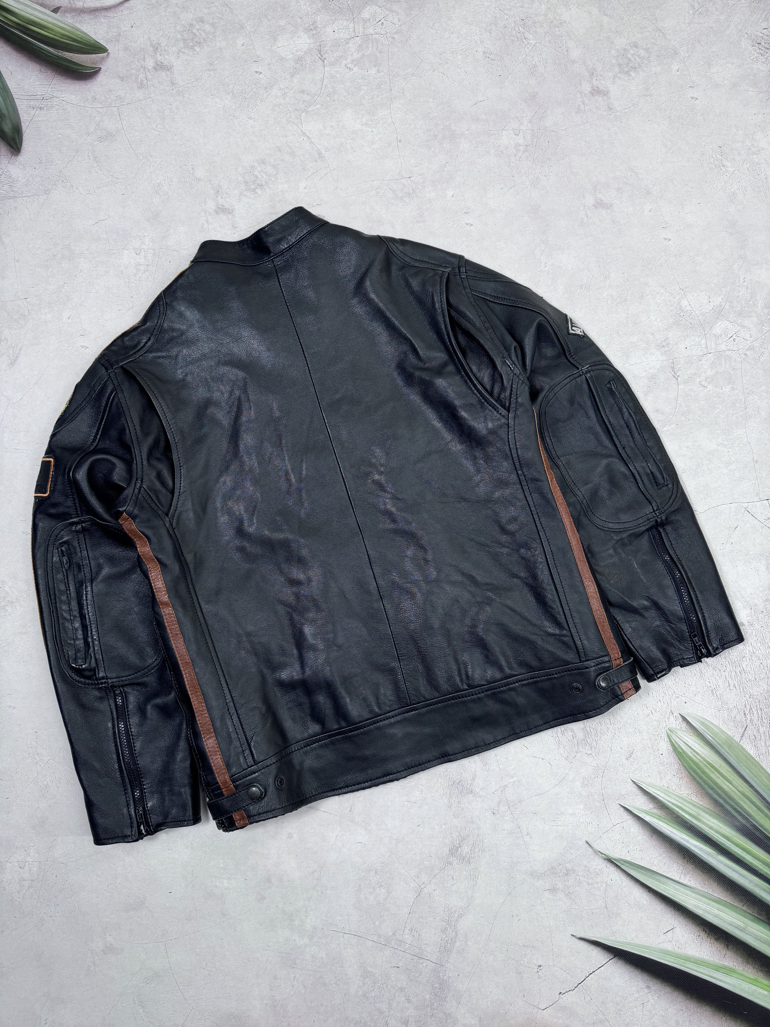 Other Vintage Racing Speed Leather Motorcycle Jacket Brogniez Size US M / EU 48-50 / 2 - 21 Thumbnail