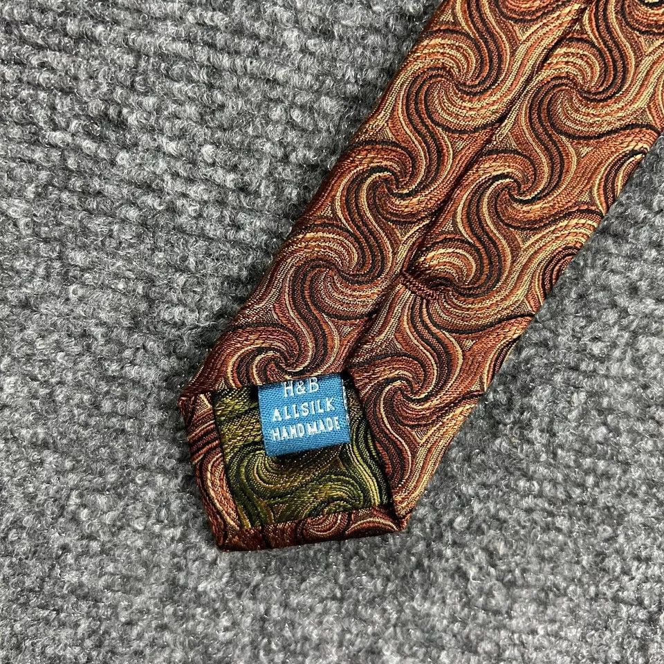 Other Haines & Bonner Neck Tie Mens 3.5" x 58" Abstract Hand Made Size ONE SIZE - 6 Thumbnail