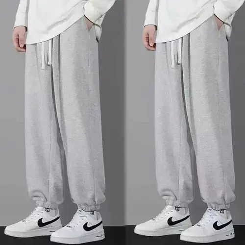 Gray Corset Casual Sweatpants