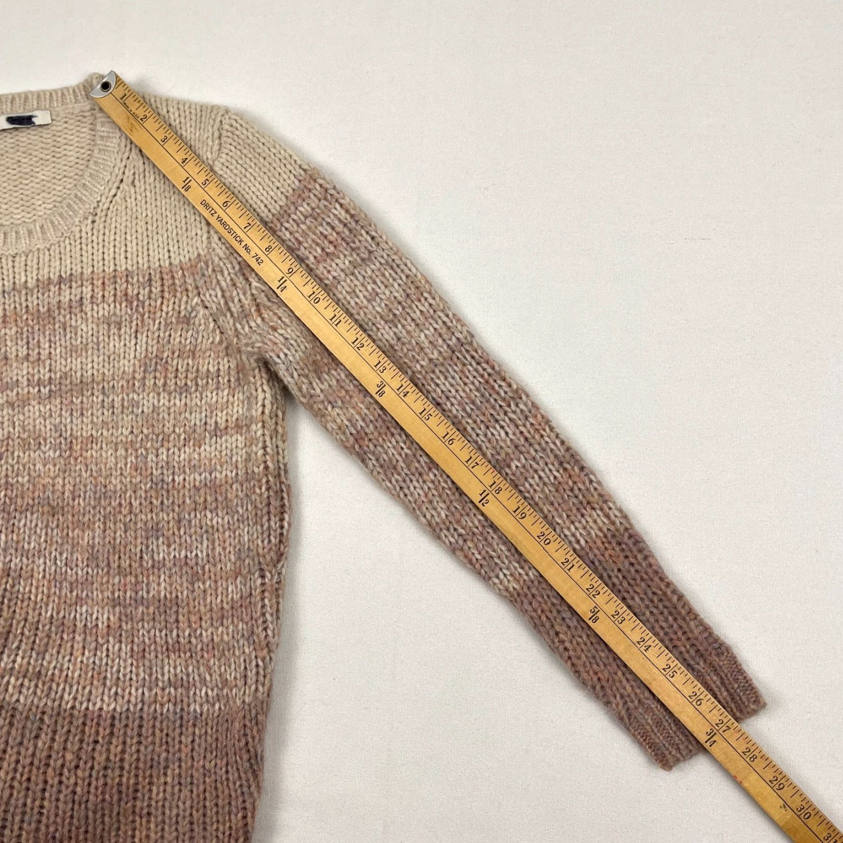 Madewell VINTAGE Madewell Sweater Womens Small Wool Blend Brown Ombre Gradient Knit Crew Pullover Size S / US 4 / IT 40 - 5 Thumbnail