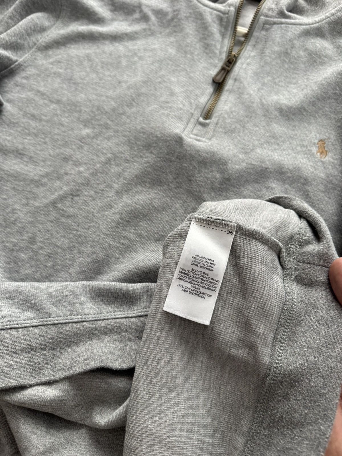 Polo Ralph Lauren Polo Ralph Lauren Sweater 1/3 Zip Knitwear Luxury Gray Sz L Size US L / EU 52-54 / 3 - 7 Thumbnail