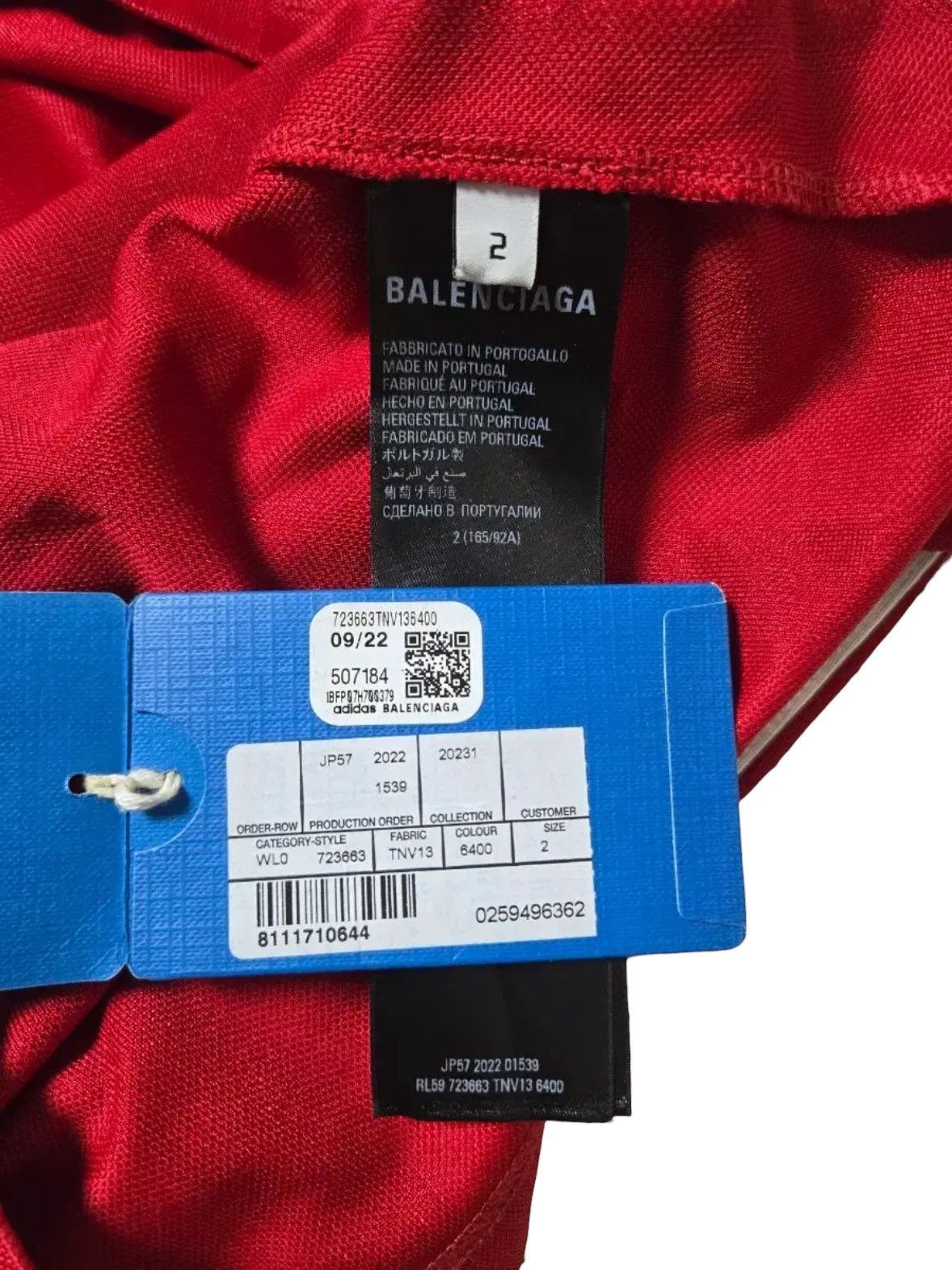 Balenciaga Balenciaga X Adidas Soccer Shirt Red Size US M / EU 48-50 / 2 - 4 Thumbnail