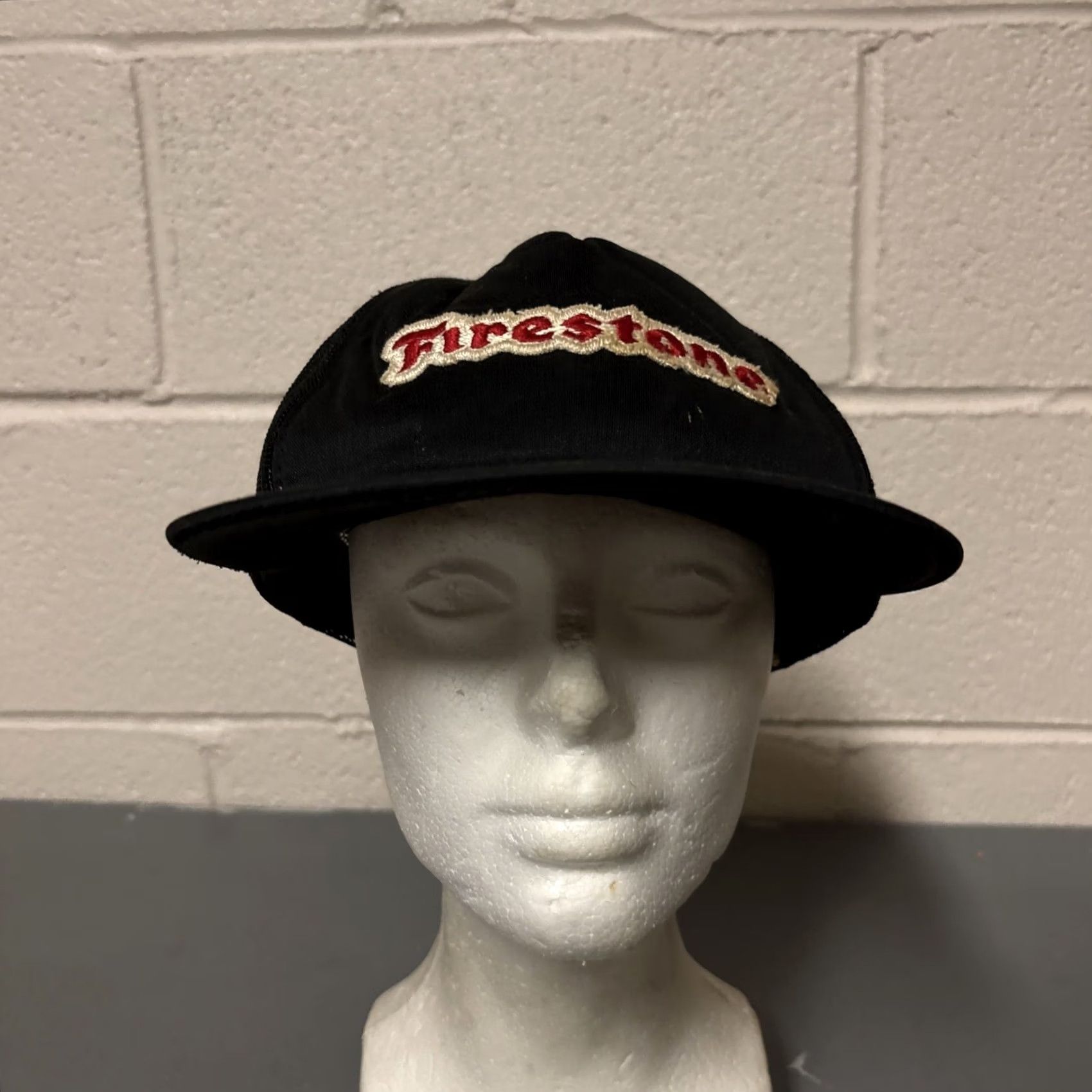 Vintage Vintage Firestone Trucker Hat Mens One Size Red Adjustable Cap Embroidered Size ONE SIZE - 2 Thumbnail