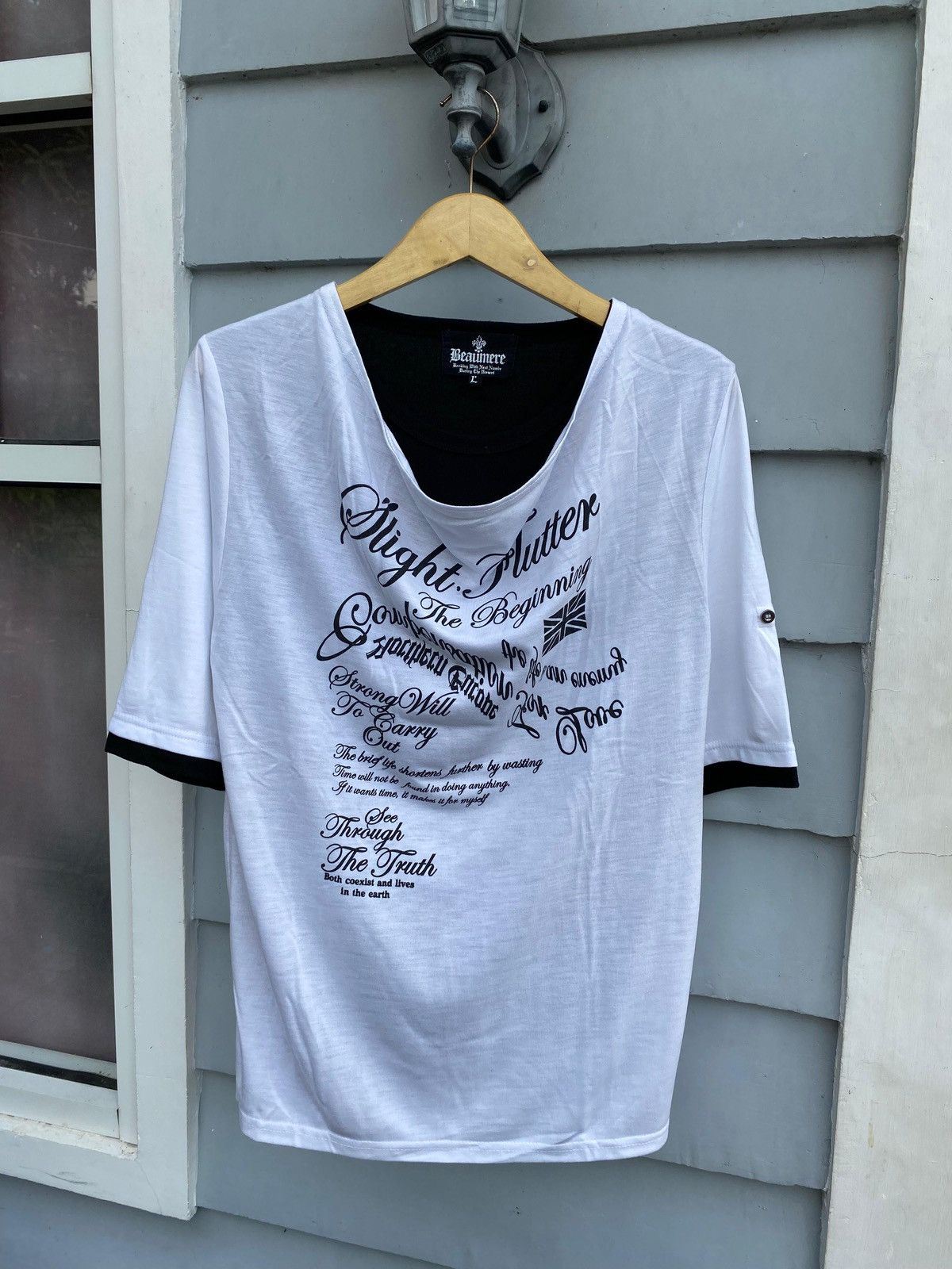 If Six Was Nine Beaumere Avant-Garde Text Tee Typography Japan Street Style Size L / US 10 / IT 46 - 1 Thumbnail