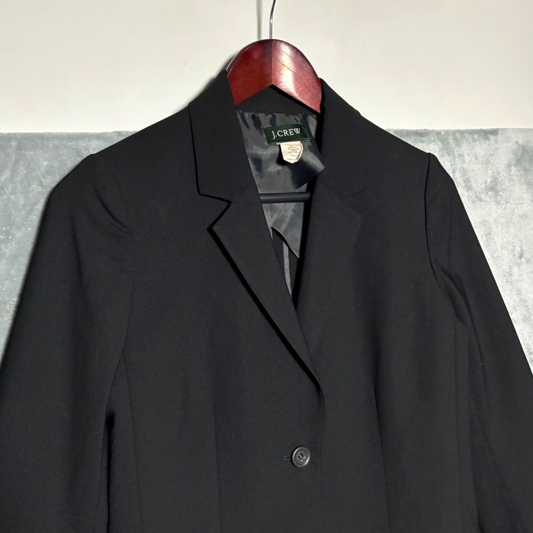 J.Crew J.Crew Women's Black Blazer Jacket Wool Blend Two Button 0 Size XS / US 0-2 / IT 36-38 - 4 Thumbnail