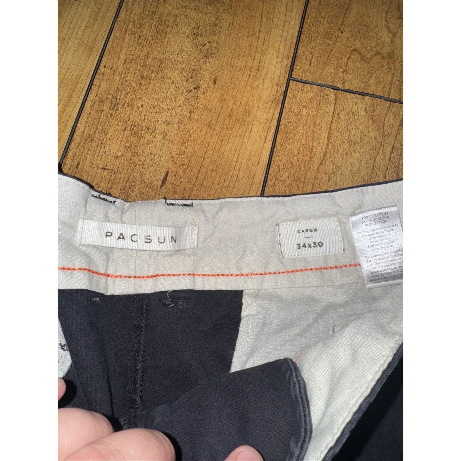 Pacsun PacSun Buckle Back Cargo Pants Black Y2K Skater Workwear Size US 34 / EU 50 - 4 Thumbnail