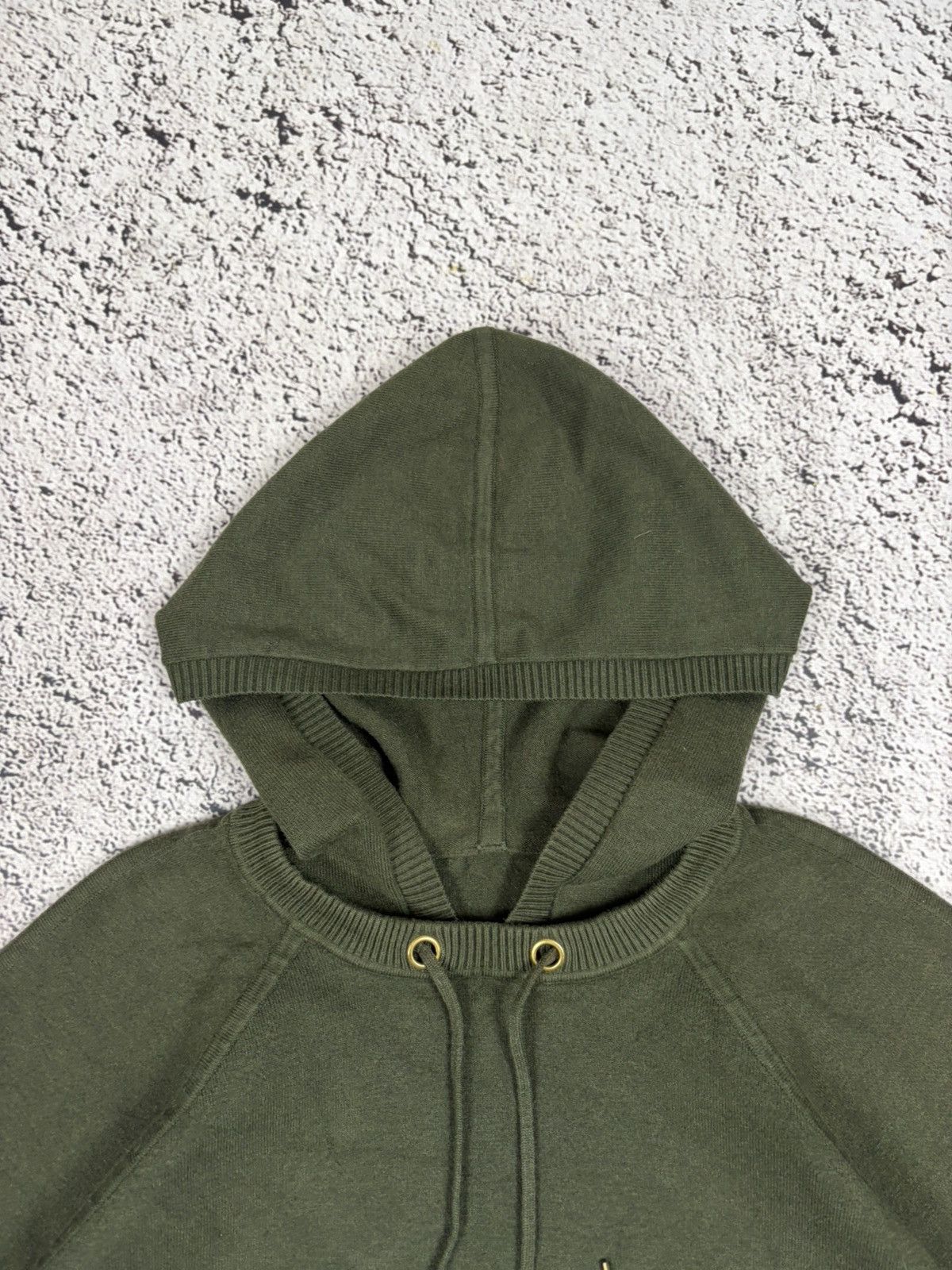 Sandro Sandro Paris Cropped Knit Hoodie Olive Green Size S / US 4 / IT 40 - 4 Thumbnail