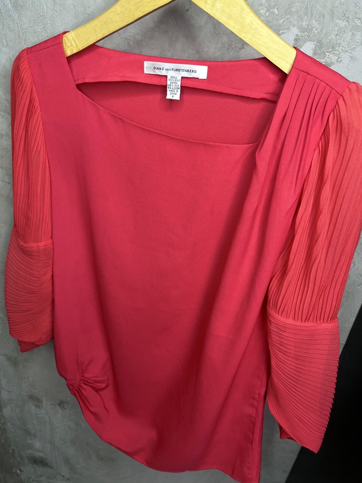 Diane von Furstenberg Vintage 90s Diane Von Fursternberg Asymetrical Pleated Size M / US 6-8 / IT 42-44 - 4 Thumbnail