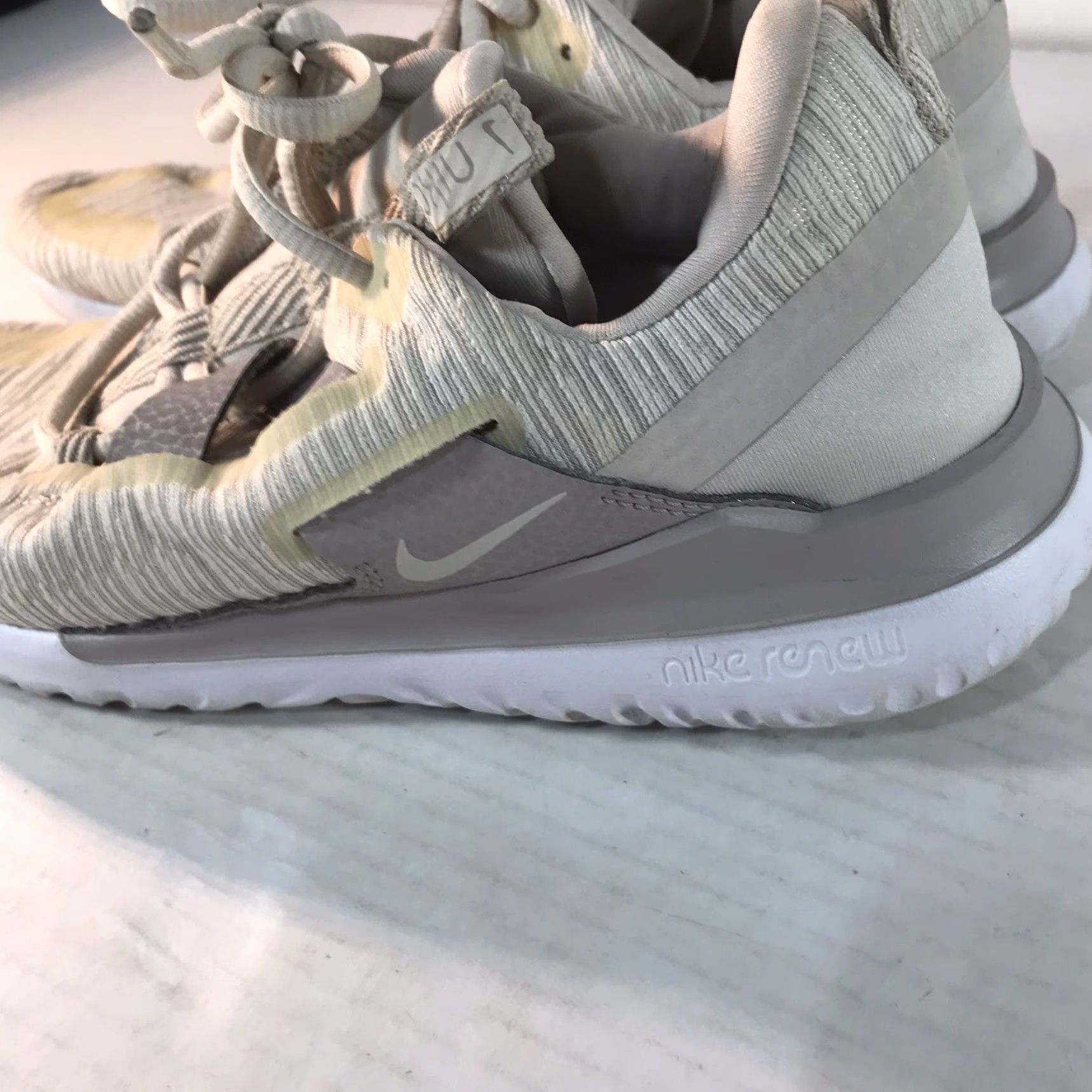 Nike Nike Renew Womens Sneakers Athletic Lace Up Low Top Casual Activewear Size 8 Beige Size US 8 / IT 38 - 3 Thumbnail