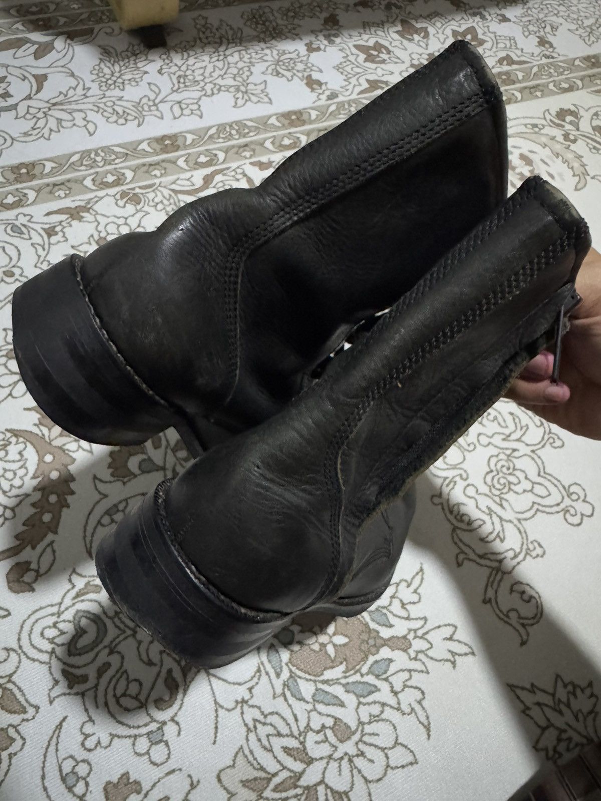 Issey Miyake × Zucca OG Issey Miyake Zucca Leather Zipper Combat Boots Size US 11.5 / EU 44-45 - 5 Thumbnail