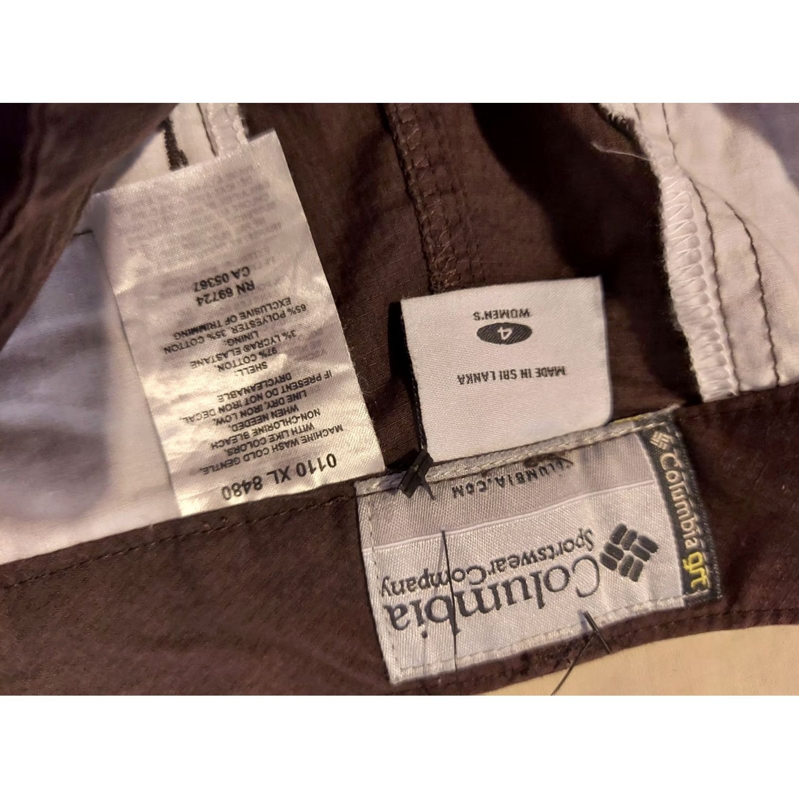 Vintage Womens Columbiawear Capri Hiking Pants Brown Size 27" / US 4 / IT 40 - 4 Thumbnail