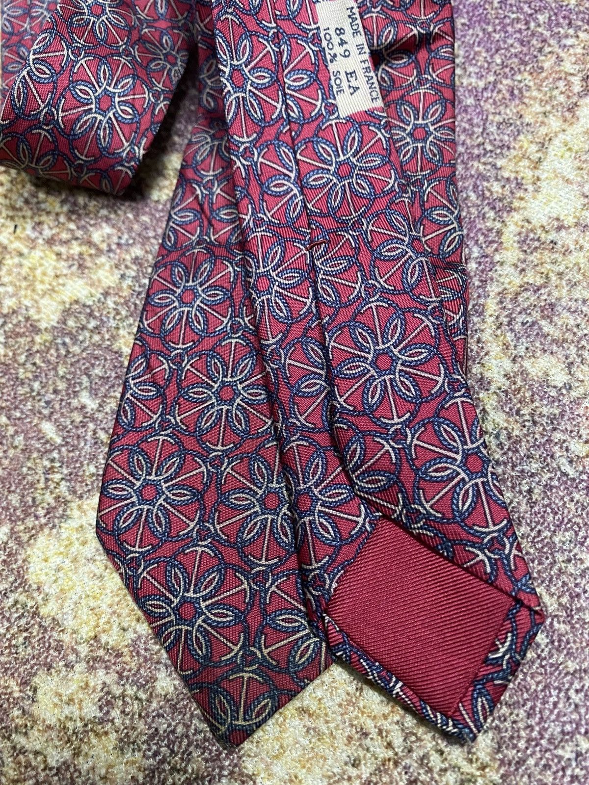 Hermes HERMES TIE RED Size ONE SIZE - 7 Thumbnail