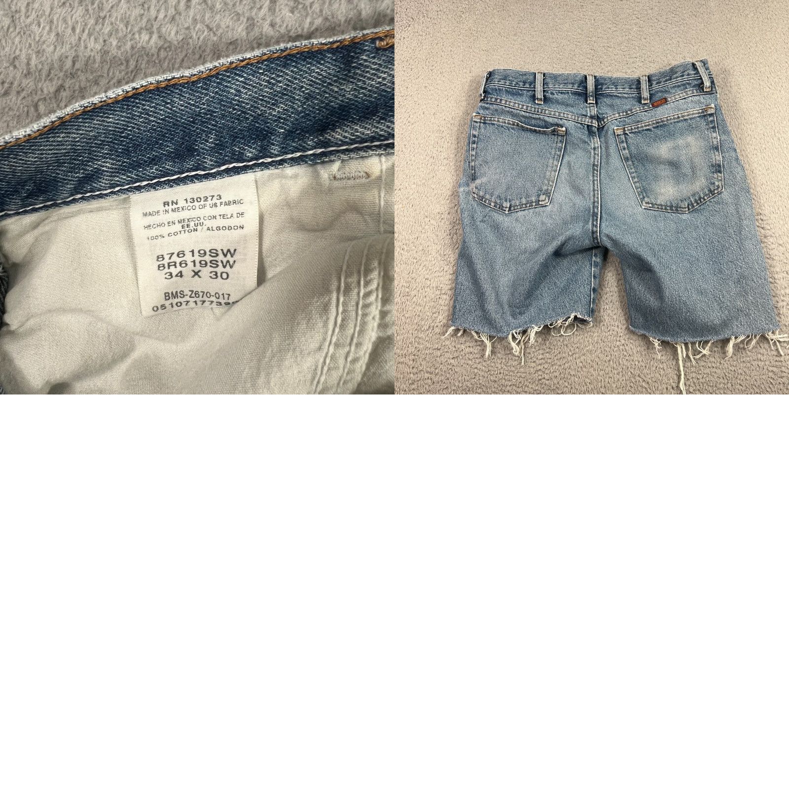 Denime Rustler Blue Bermudas 34" Cut Off Shorts Denim Jorts Casual Beach Outdoor Mens Size US 34 / EU 50 - 8 Thumbnail