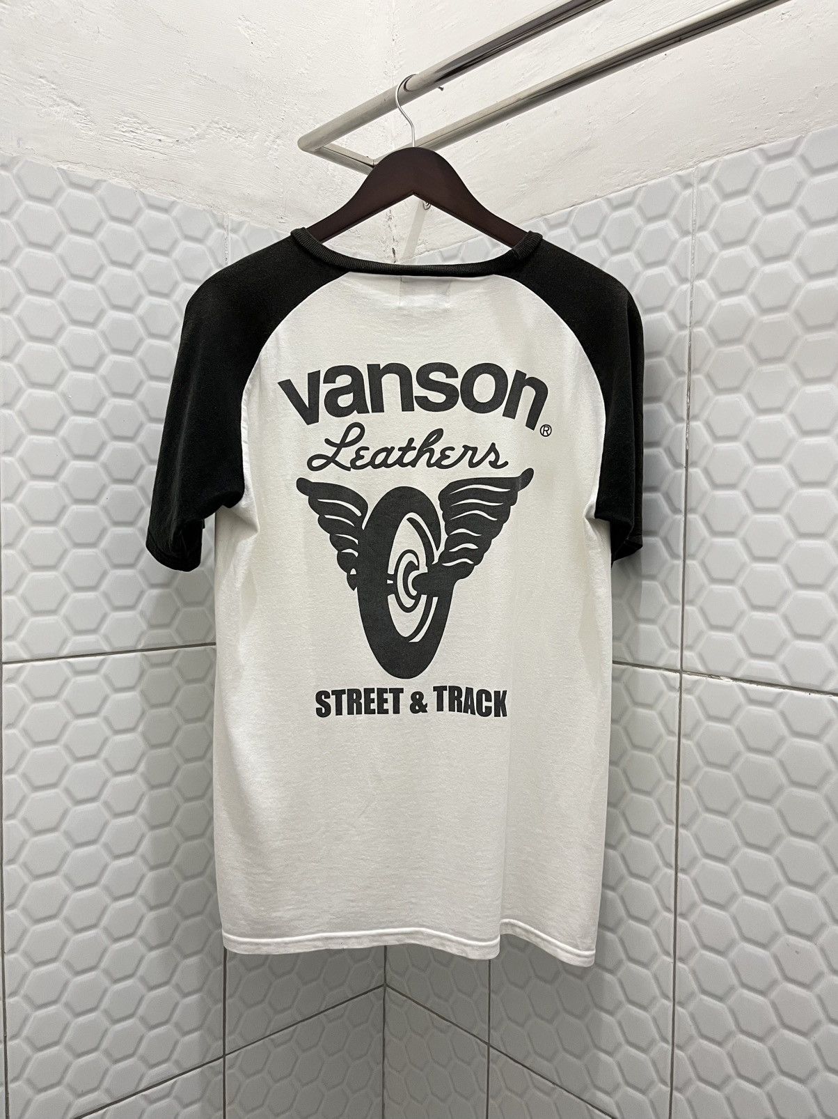 Vanson Leathers Vintage Vanson Leathers Raglan Tee Size US L / EU 52-54 / 3 - 1 Thumbnail
