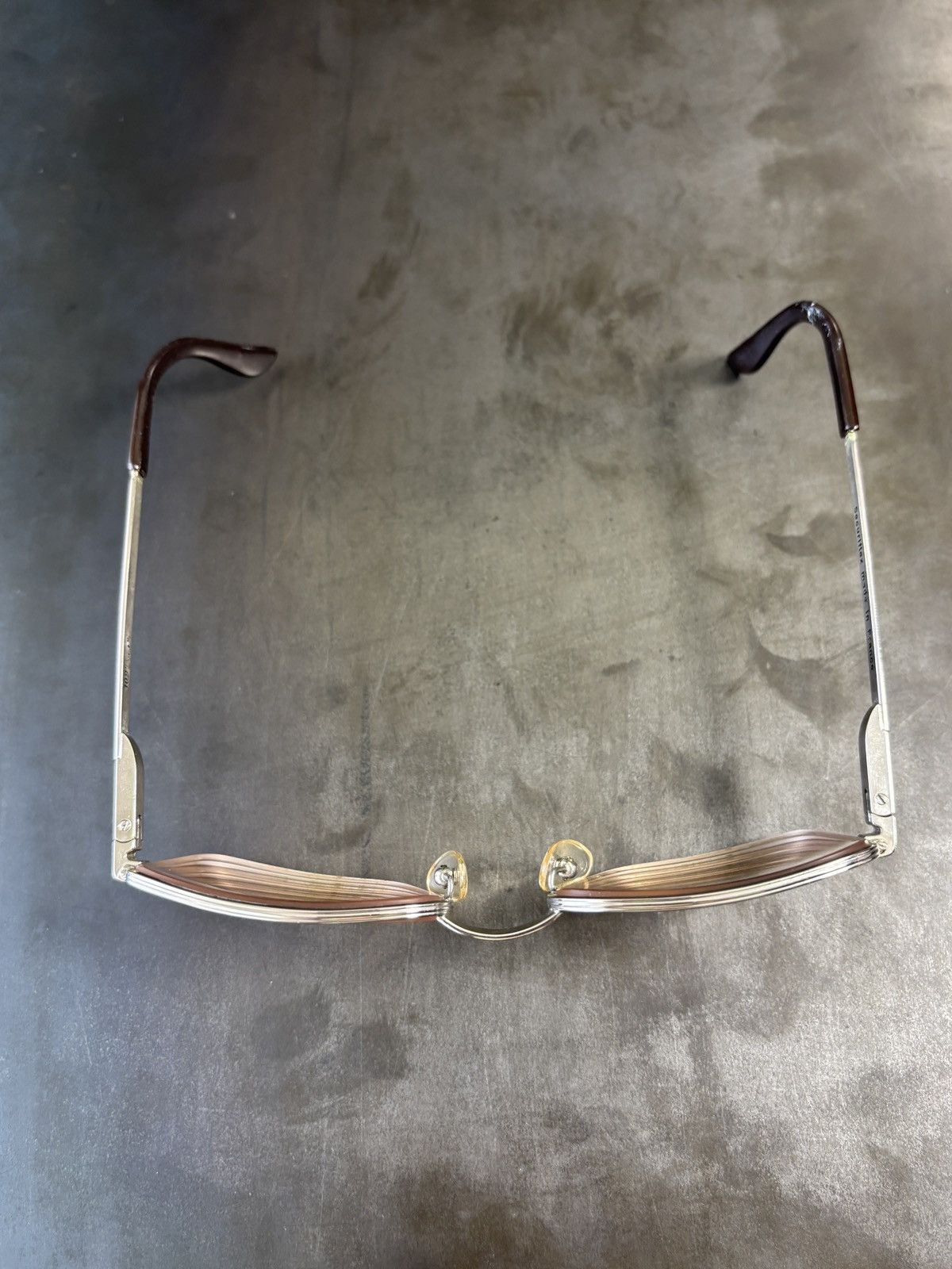 Vintage 1980s Eyeglasses Made in France 70s Vintage Frames Metal 80s Size ONE SIZE - 16 Thumbnail