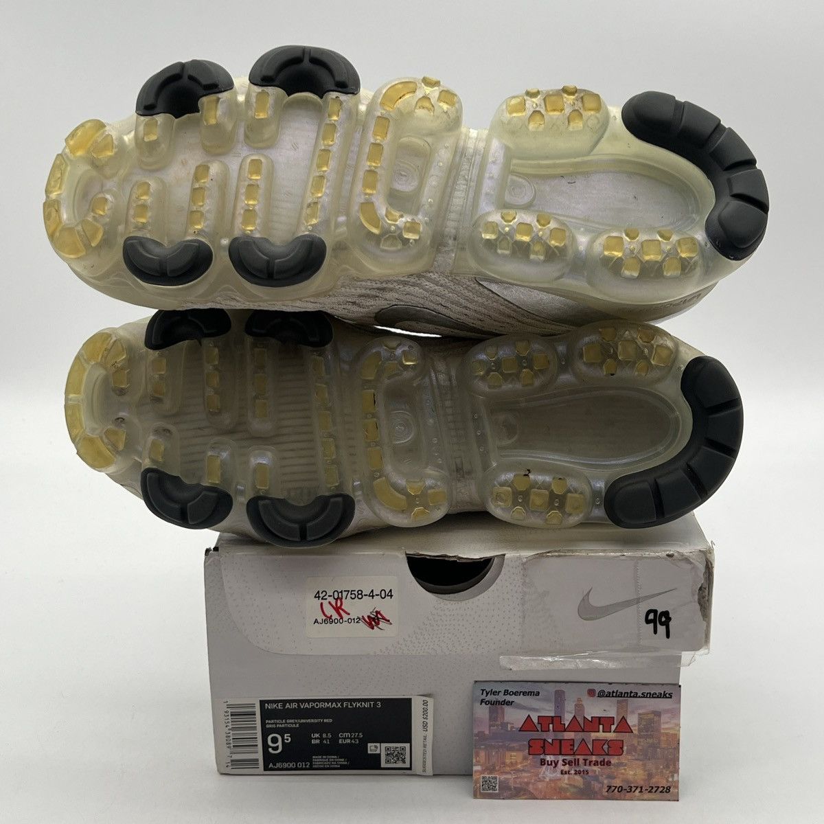 Nike Air VaporMax flyknit 3 reflective silver Size US 9.5 / EU 42-43 - 7 Thumbnail