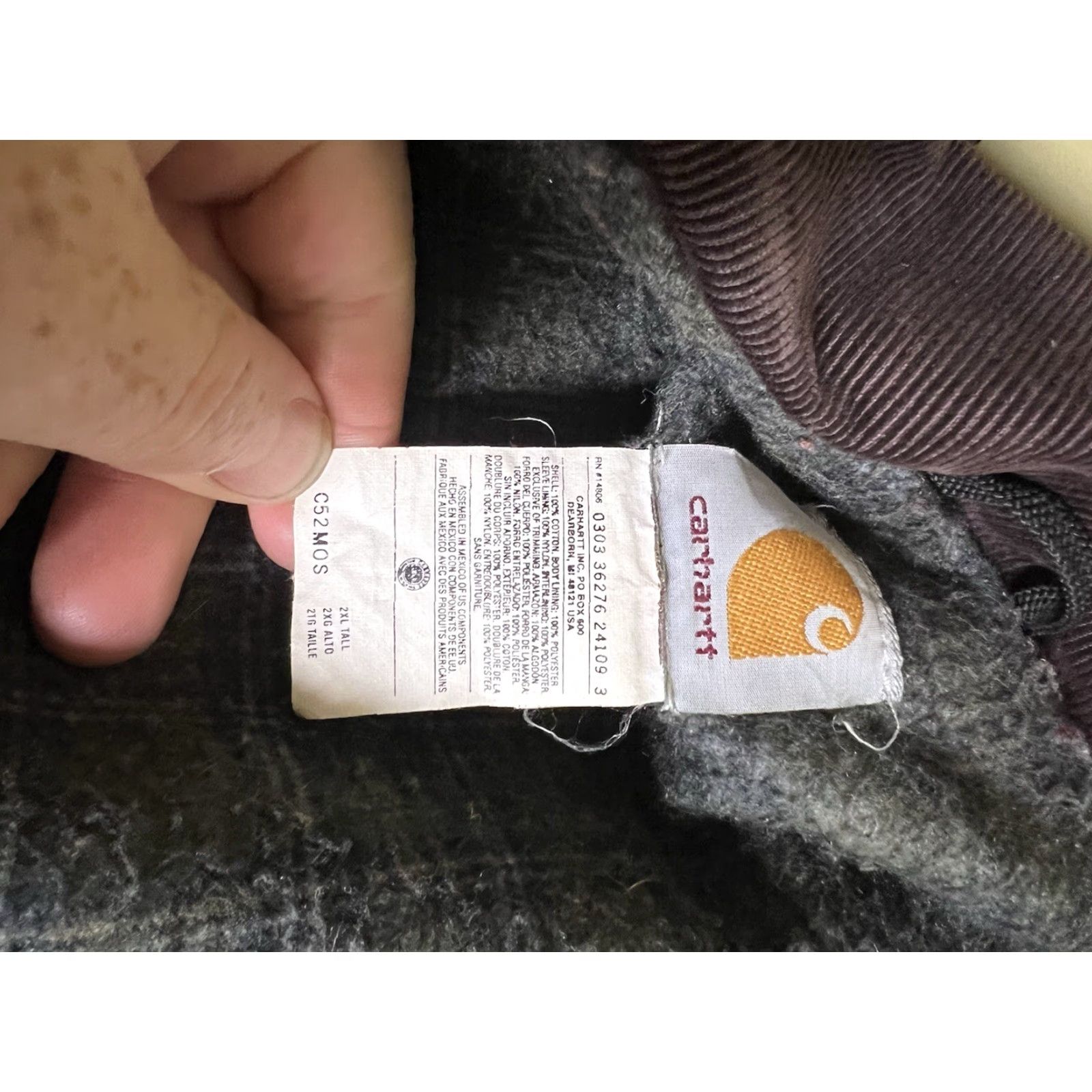 Carhartt VTG Carhartt Coat MOS Blanket Lined Barn Chore 2XL TALL Olive Corduroy Heavy Canvas Cotton Green Zip Snap Workwear Overcoat 90s Mens Carhartt C52 2XLT Size US XXL / EU 58 / 5 - 6 Thumbnail