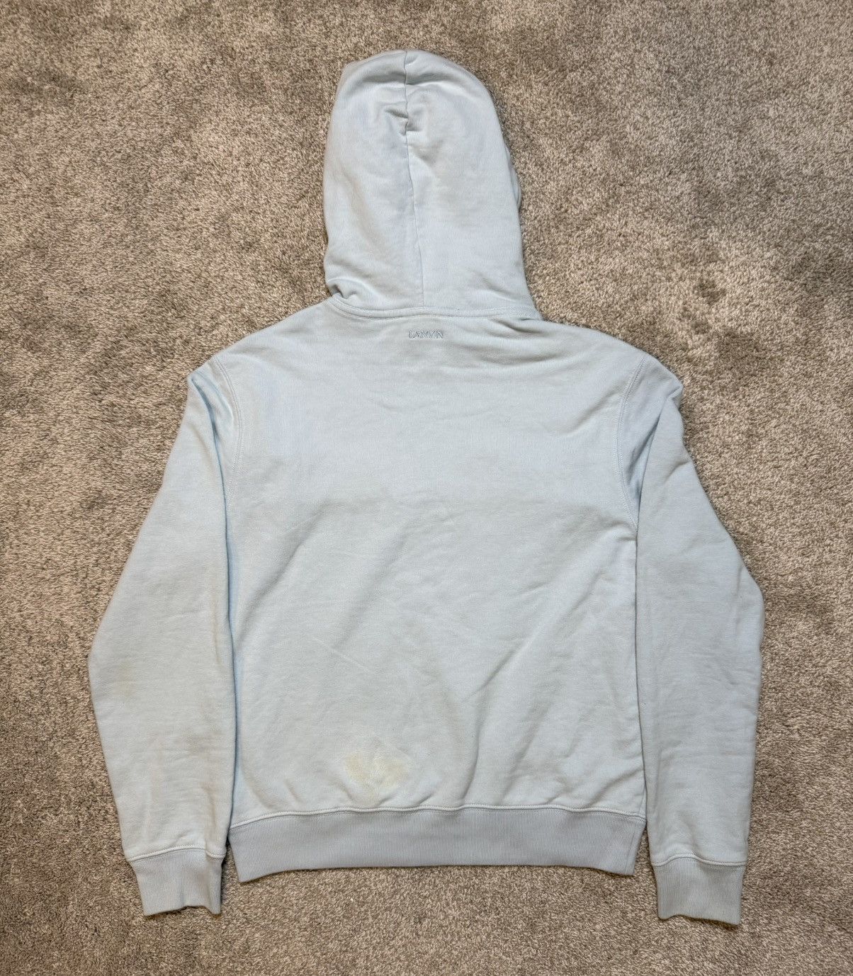 Lanvin Lanvin Embroidered Curblace Hoodie Sky Blue Size US S / EU 44-46 / 1 - 2 Thumbnail
