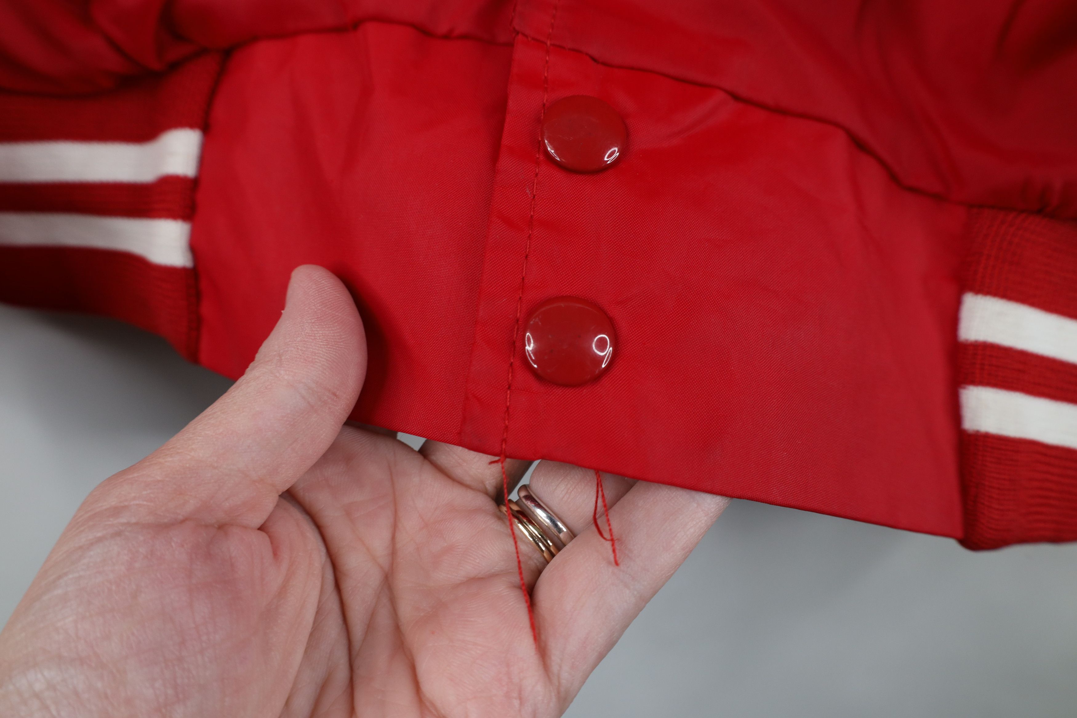 Vintage Vintage 80s 90s Seneca Apples Lined Satin Bomber Jacket USA Size US XL / EU 56 / 4 - 5 Thumbnail