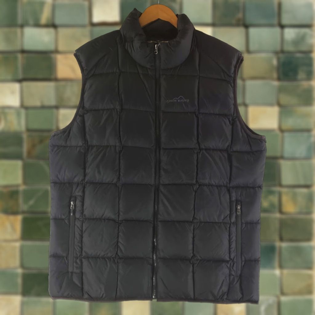 Eddie Bauer Eddie Bauer Vest Full Zip Down Black Mens XL Tall Puffer Jacket Size US XL / EU 56 / 4 - 1 Thumbnail