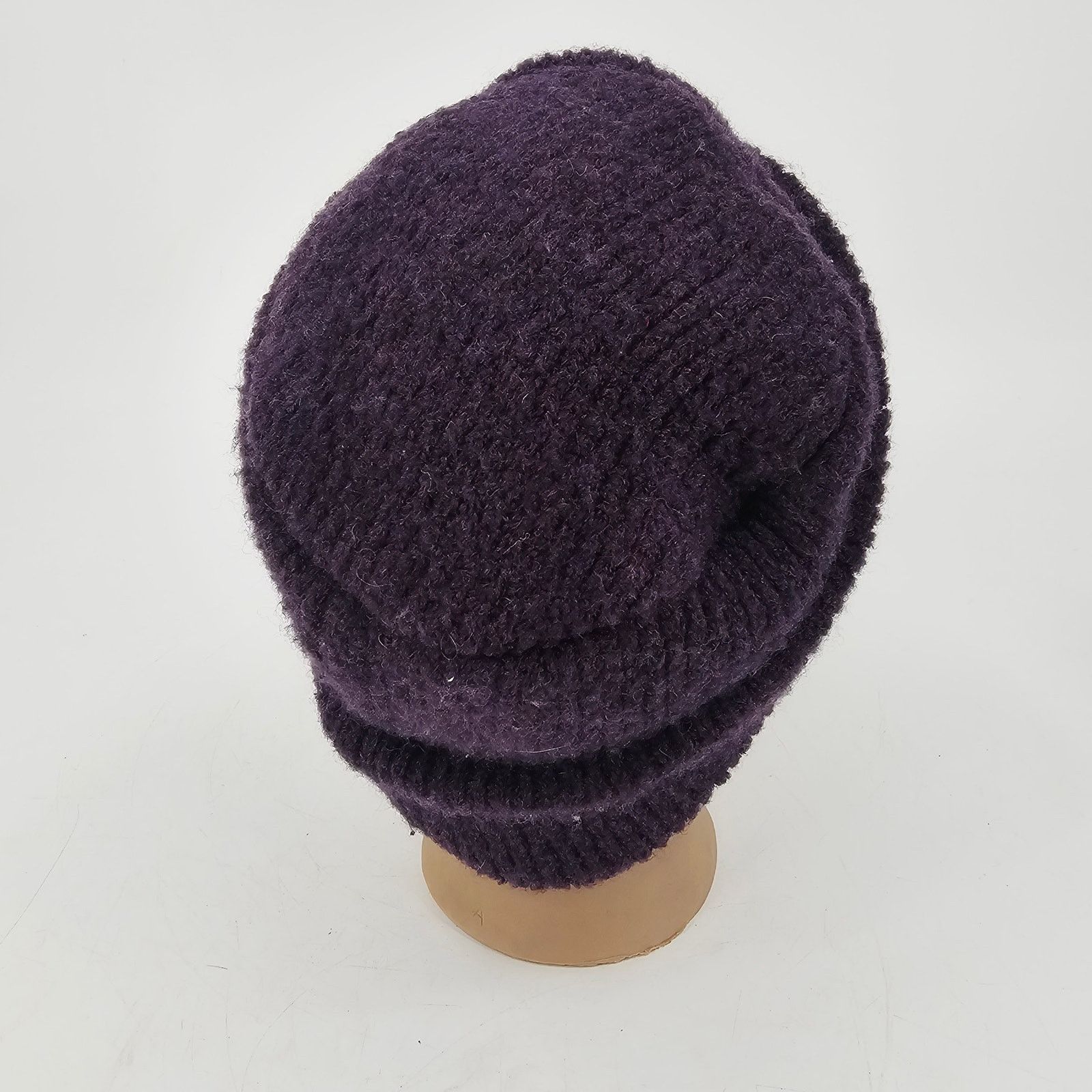 Harley of Scotland Harley of Scotland Purple Merino Wool Blend Beanie Hat Ski Size ONE SIZE - 3 Thumbnail