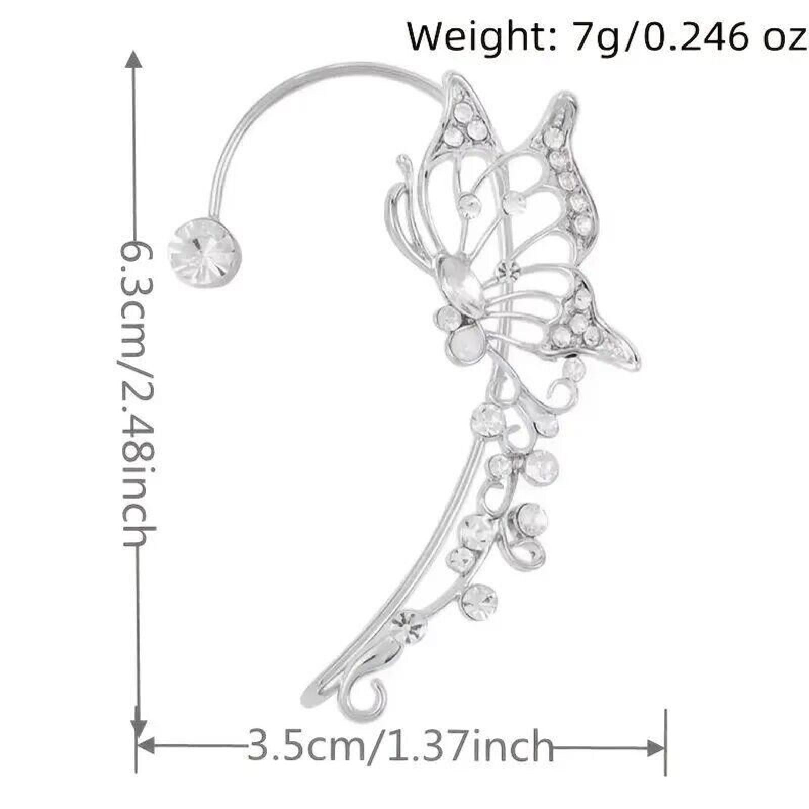 Other Butterfly Earrings • Wrap-Around Over Ear •Zircon • Left Ear Size ONE SIZE - 5 Thumbnail