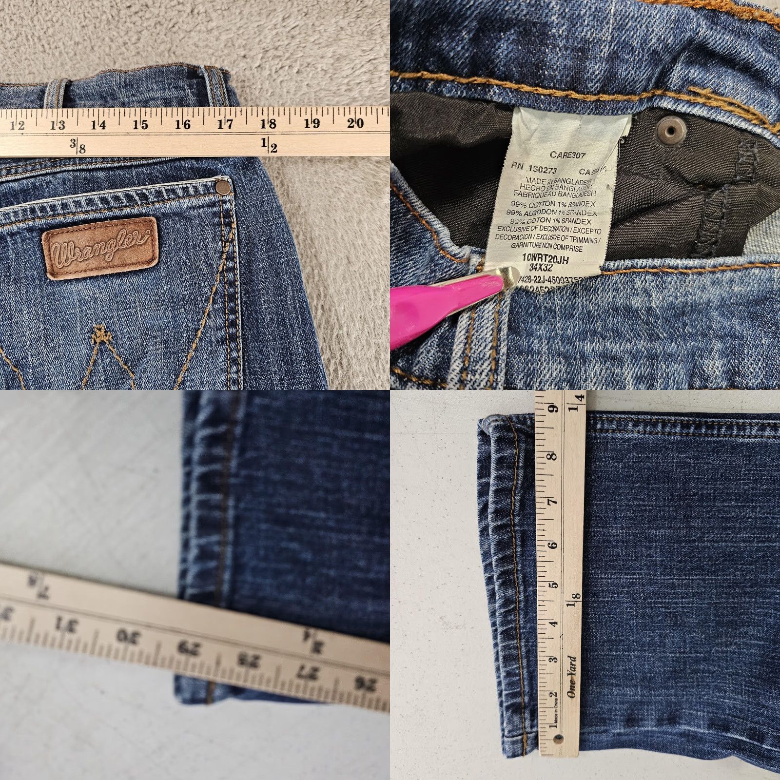 Wrangler Wrangler Retro Jeans Mens 34x29 Bootcut Denim Stretch Wrangler Retro Relaxed Boot Jeans Mens 34 Blue Pockets Zip Mens Wrangler Retro Vintage No Size US 34 / EU 50 - 8 Thumbnail