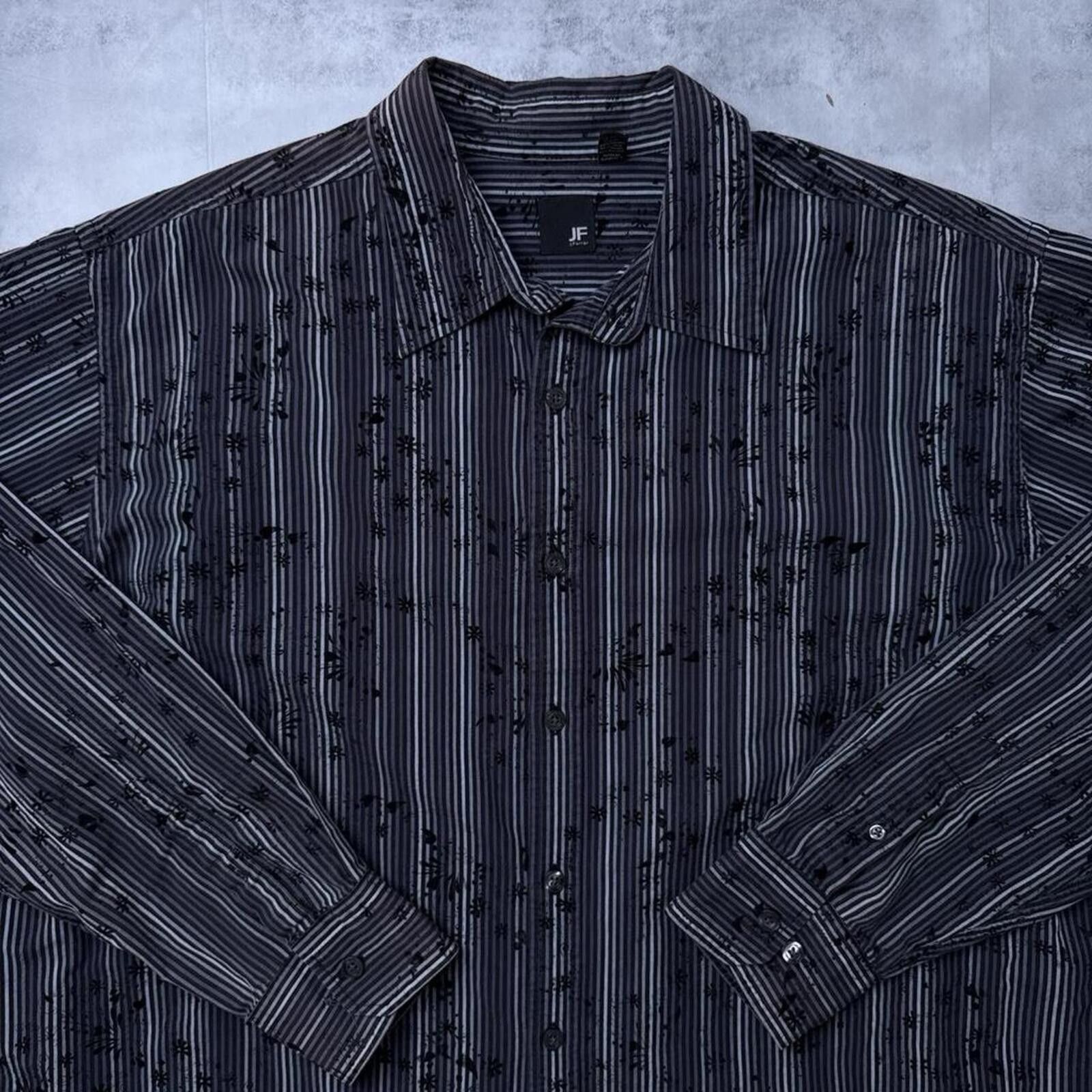 Affliction Y2K JF Button Up Black Flower Shirt Size US XXL / EU 58 / 5 - 3 Thumbnail