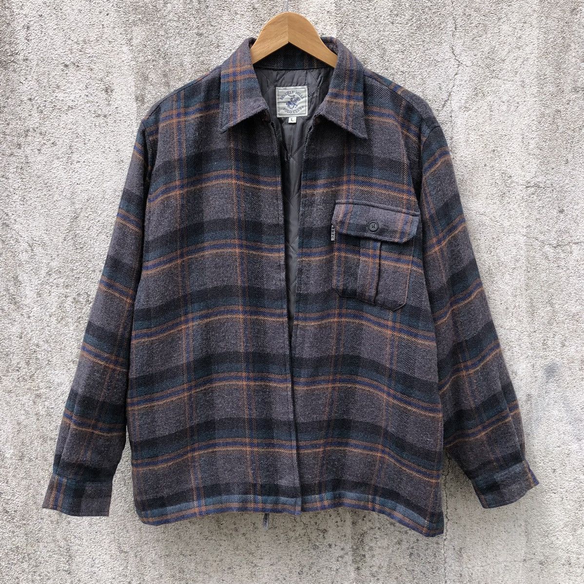 Beverly Hills Polo Club Beverly Hills Polo Club Flanel Lined Quilted Checked Jacket Size US L / EU 52-54 / 3 - 4 Thumbnail