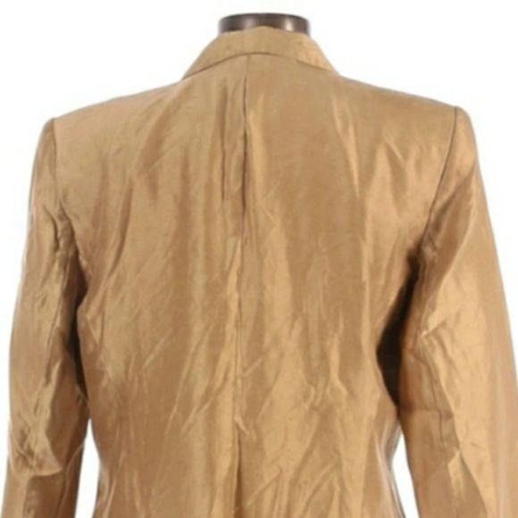 Vintage Vtg 90's Josephine Chaus Silk Boyfriend Blazer Sz 12 Metalli Size XL / US 12-14 / IT 48-50 - 7 Thumbnail