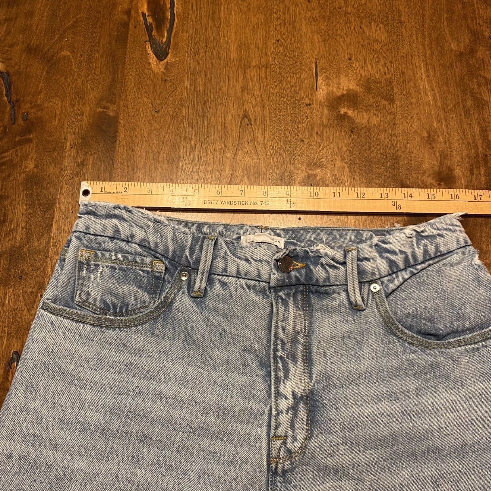 Good American Good American Jeans Womens 6/28 32x34 Baggy Fit Light Blue Wash Denim Pants Size 28" / US 6 / IT 42 - 4 Thumbnail