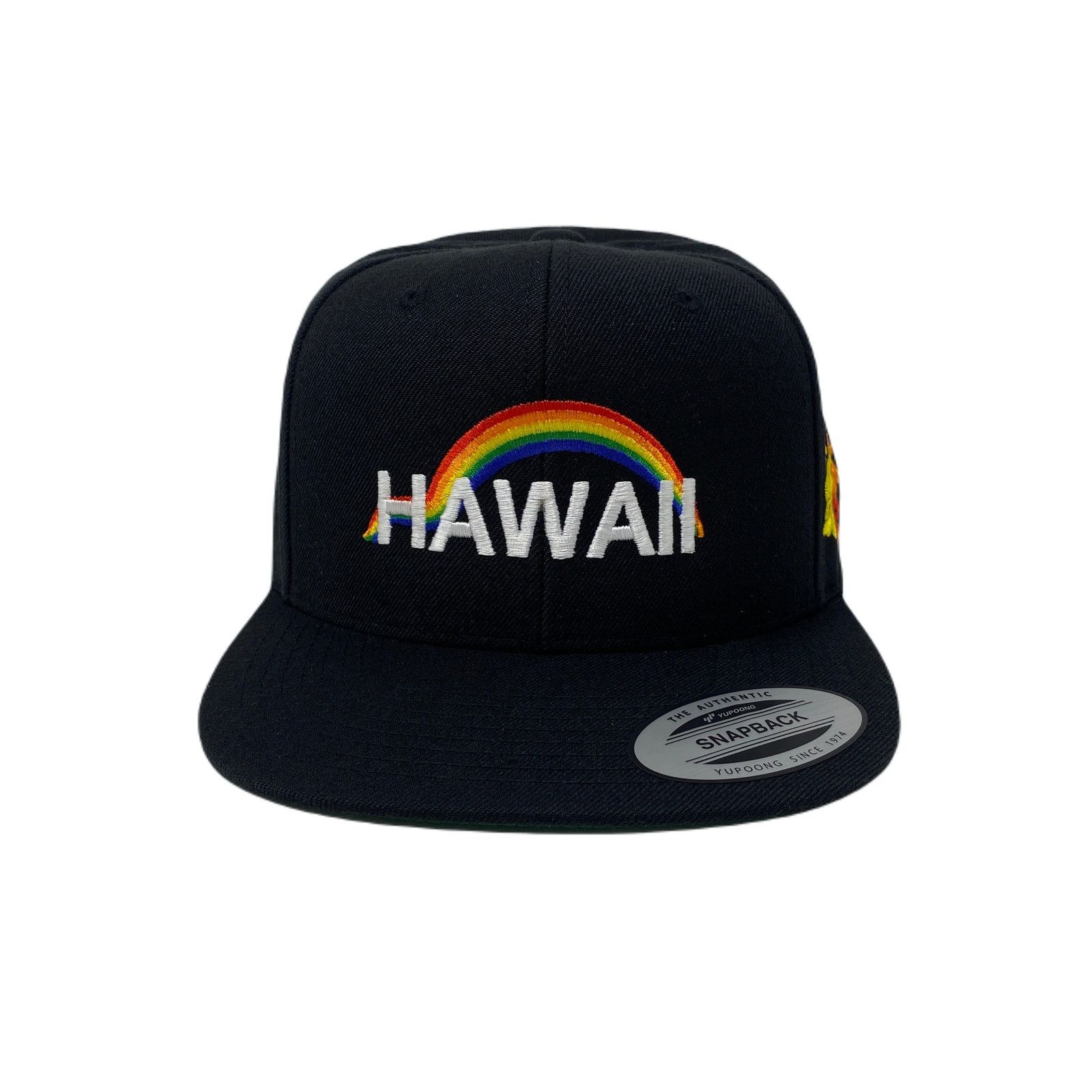 Other Hawaii Aloha Hibiscus Rainbow Island Love Snapback Hat Size ONE SIZE - 4 Thumbnail