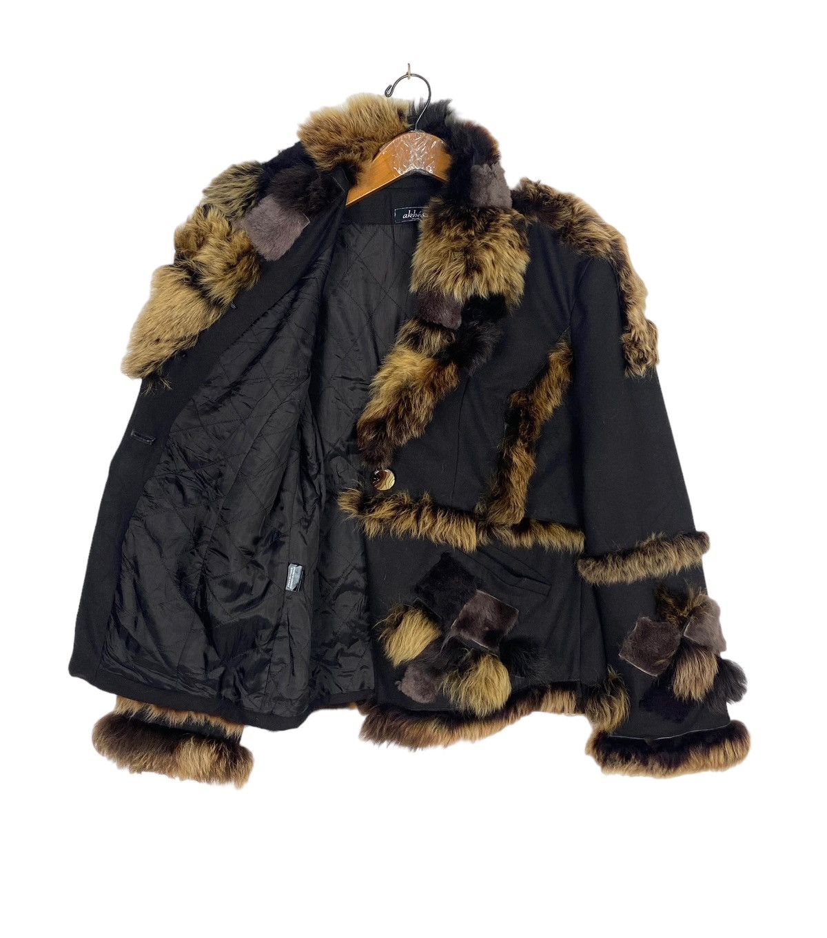 Vintage Rare‼️ Akhesa France Faux Fur Coat Made in Turkey Size M / US 6-8 / IT 42-44 - 2 Thumbnail