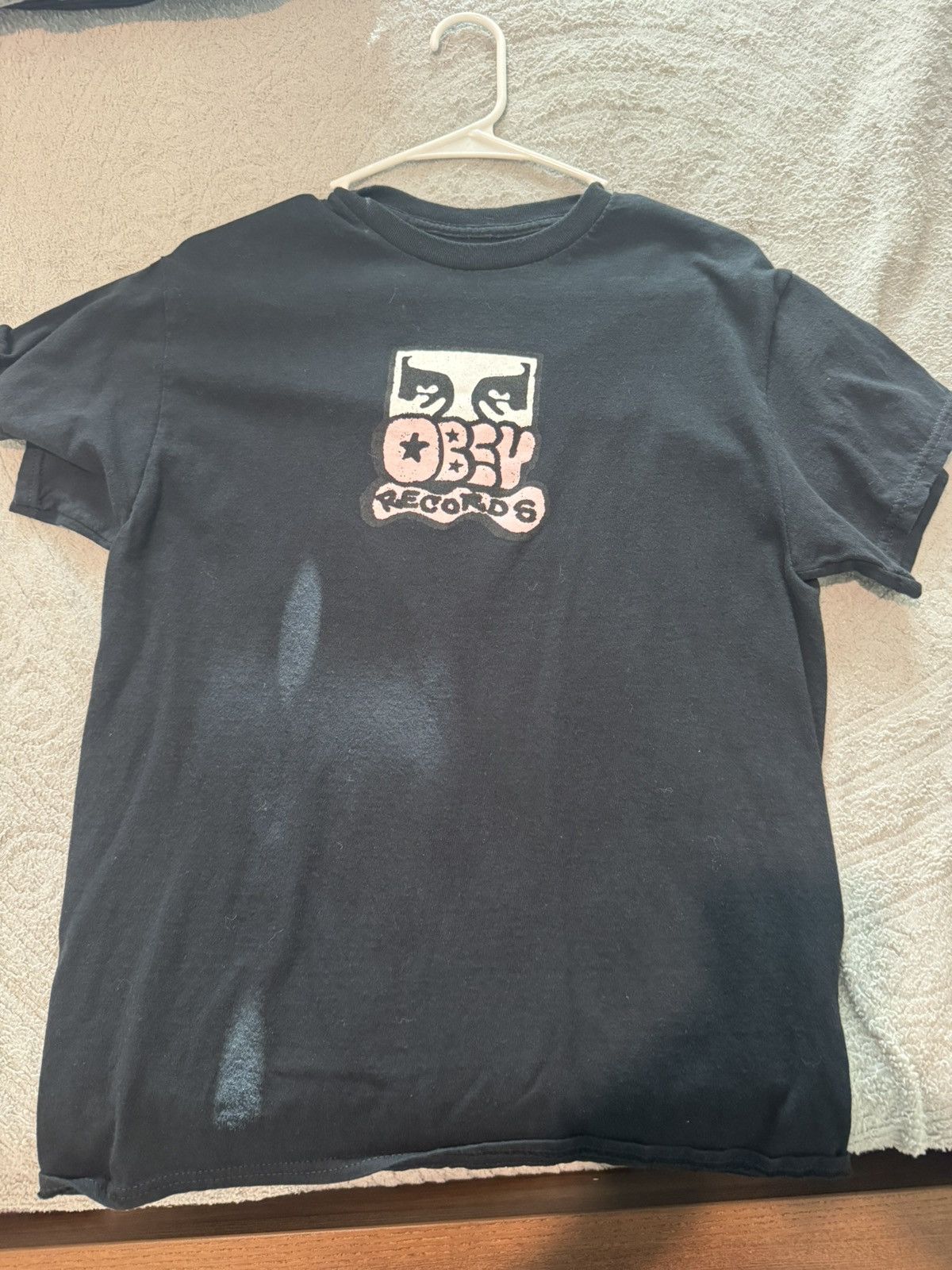 Obey Obey Records Tee – Black – Medium Size US M / EU 48-50 / 2 - 1 Thumbnail