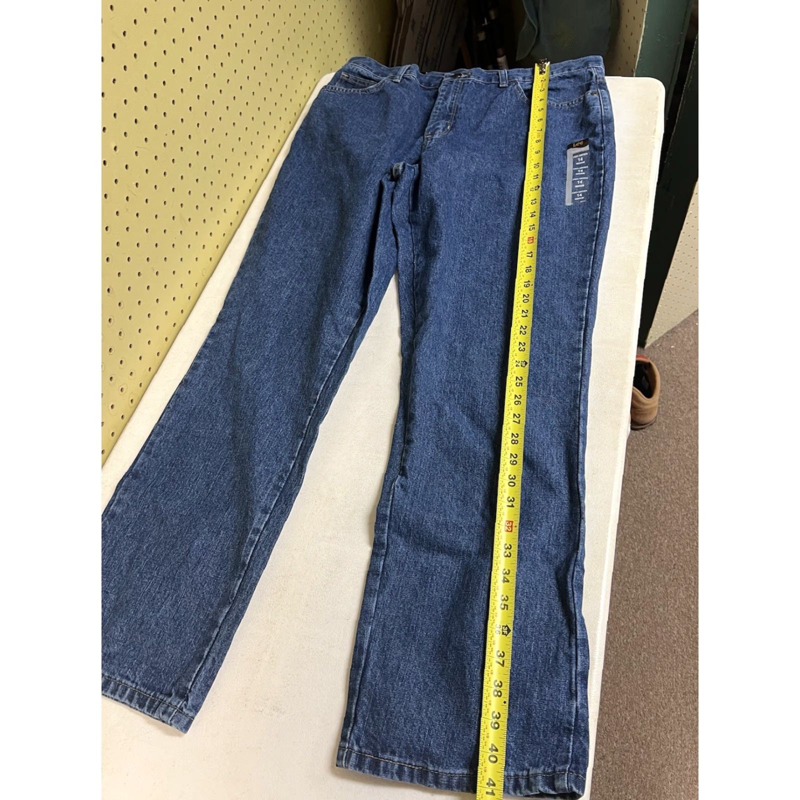 Lee Lee Relaxed Fit All Cotton Straight Leg Jean Jeans women’s Livia 14 Medium blue Size 36" / US 14 / IT 50 - 8 Thumbnail