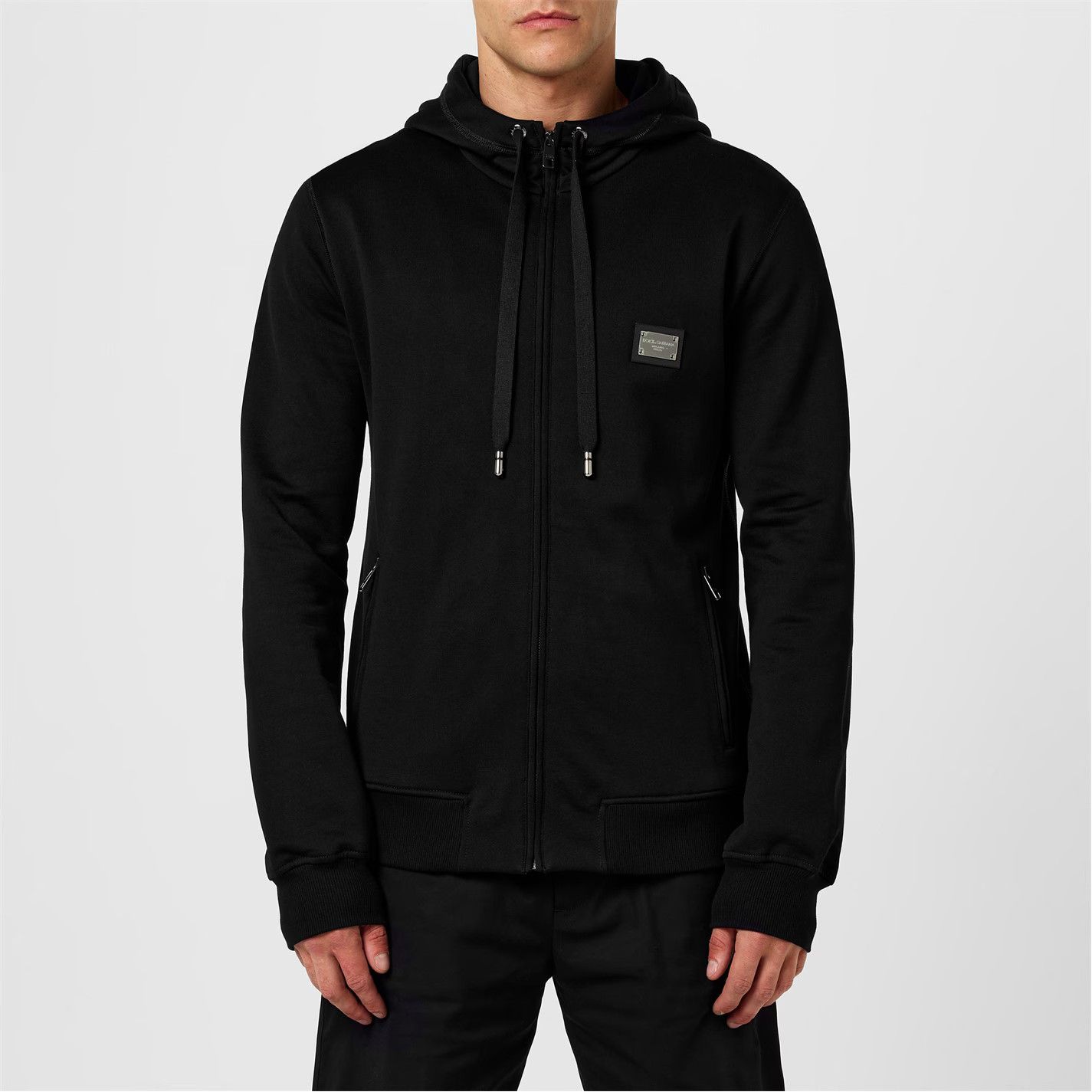 Dolce & Gabbana o1g2r1mq0426 Jersey Zip-Up Hoodie in Black Size US S / EU 44-46 / 1 - 2 Thumbnail