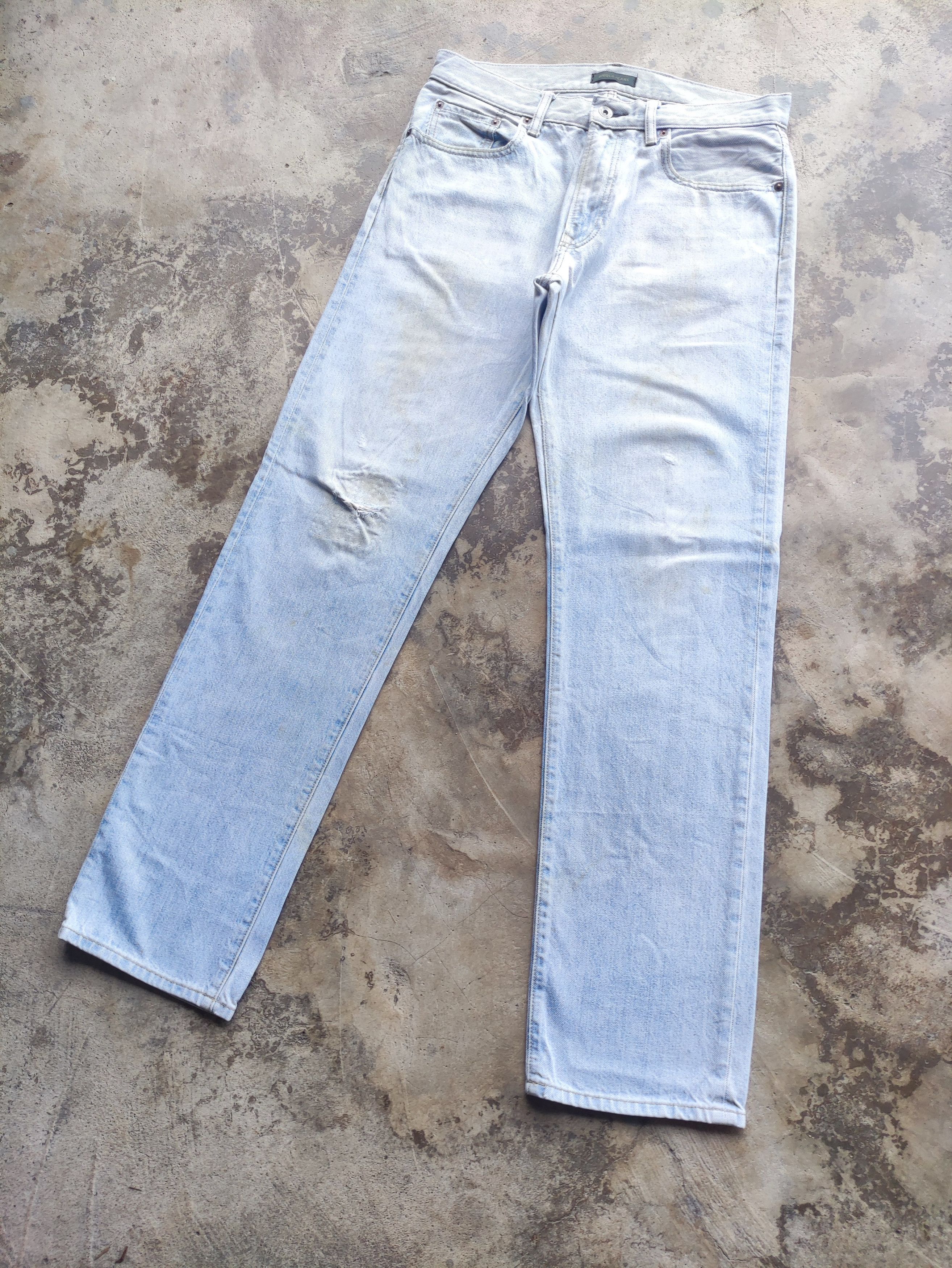 Vintage Japanese Brand Faded Distressed Denim Pants