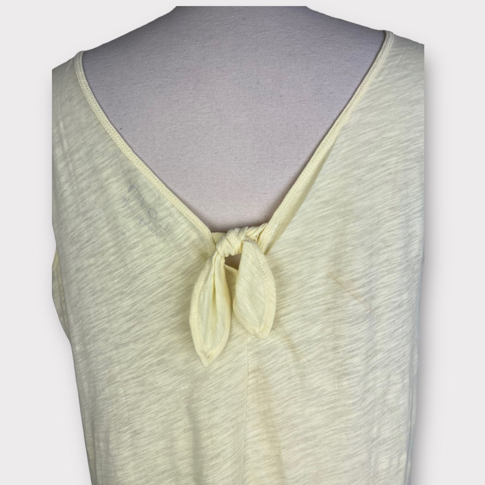 Ann Taylor Ann Taylor LOFT | Vintage Women Yellow Tie Back Tank Top Size M / US 6-8 / IT 42-44 - 8 Thumbnail