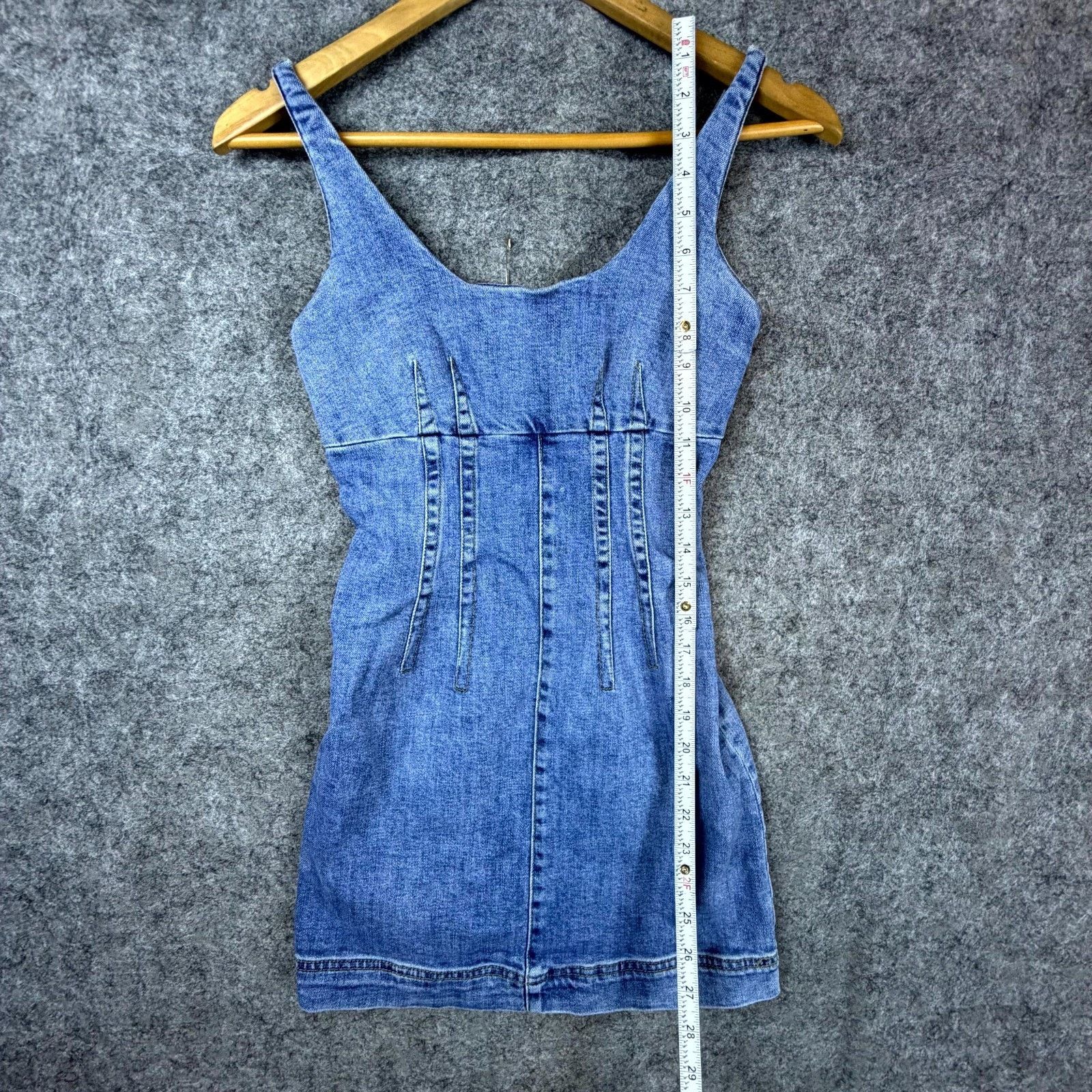 Rsq RSQ Mini Dress Womens Small Blue Y2K 90s Denim Stretch Size S / US 4 / IT 40 - 5 Thumbnail