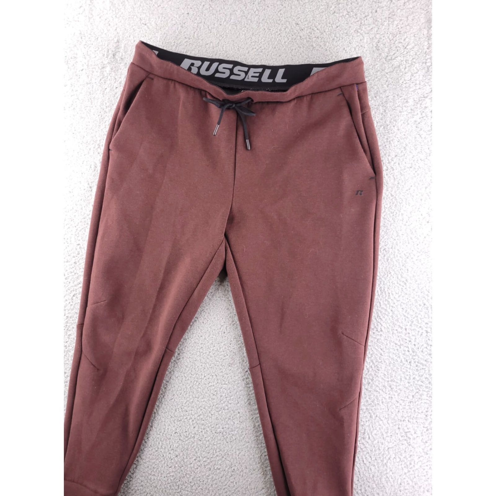 Vintage Russell Sweatpants Mens Large Red Drawstring Tapered Crop Waist 36-38 Joggers Pants Tailor Fit Activewear Size US 36 / EU 52 - 2 Thumbnail