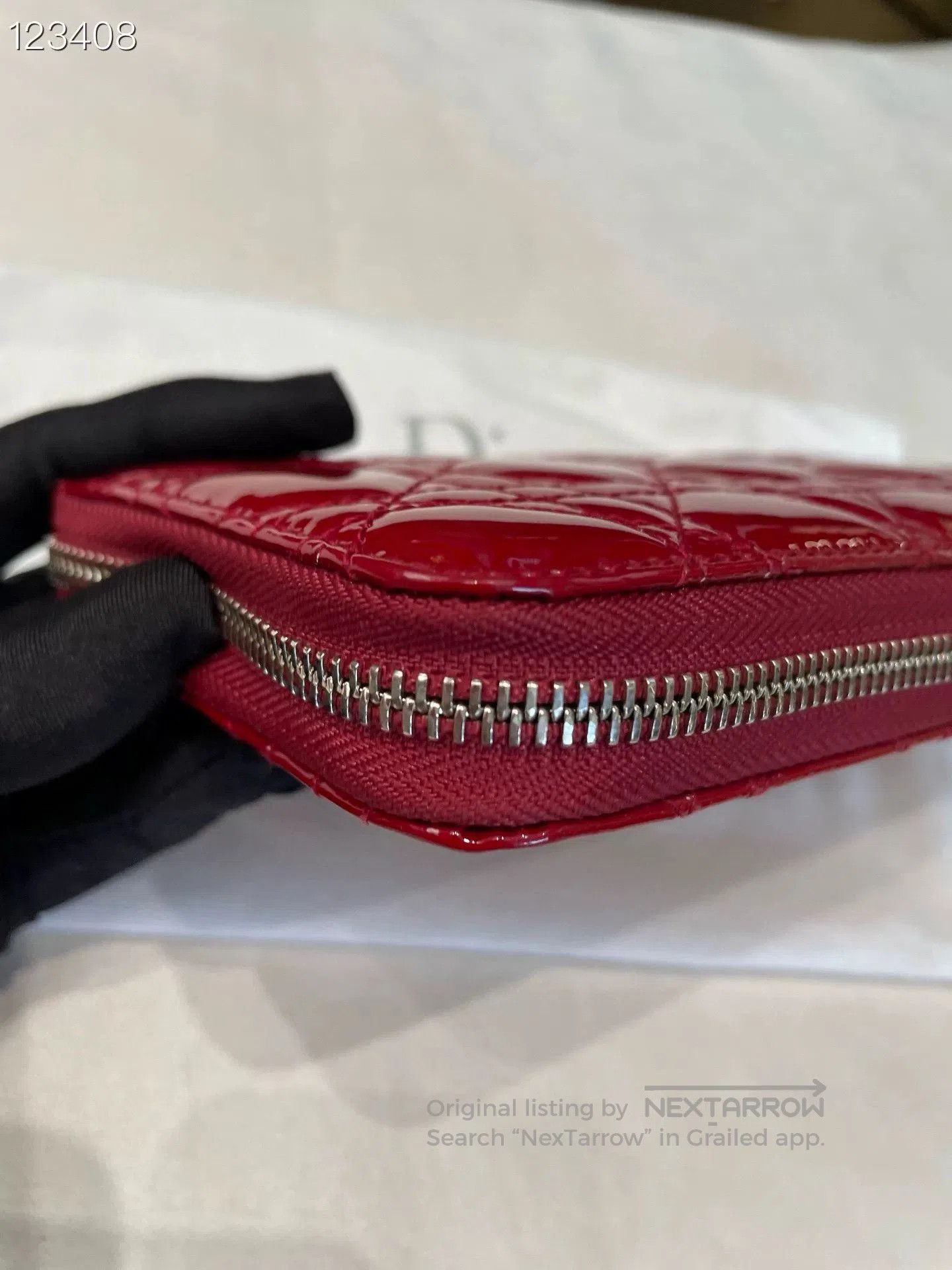 Dior Dior Red Patent Leather Wallet. Size ONE SIZE - 4 Thumbnail